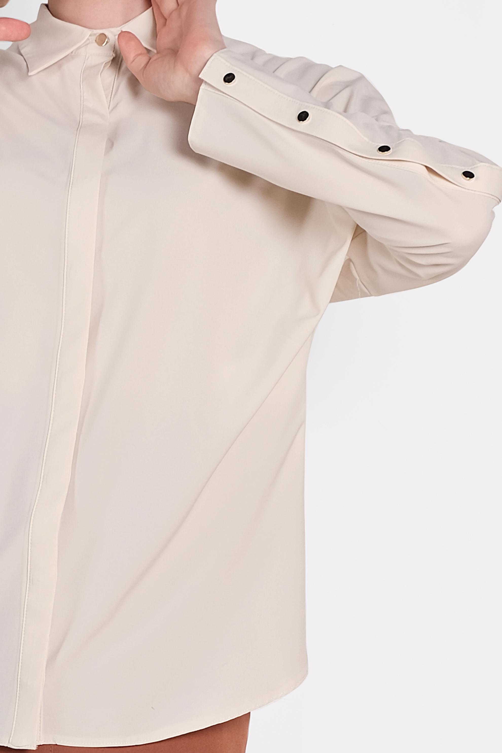 Tesettür giyim BEJ KOLLARI ÇITÇITLI BLUZ 4431