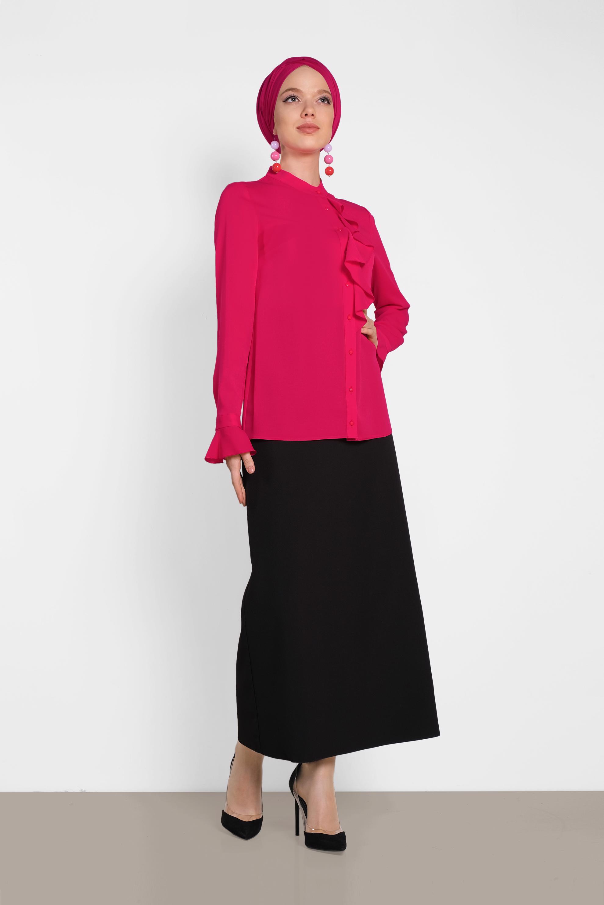 Hijab clothing FUCHSIA 4459 PORTRE BLUZ 38/44 TEK40