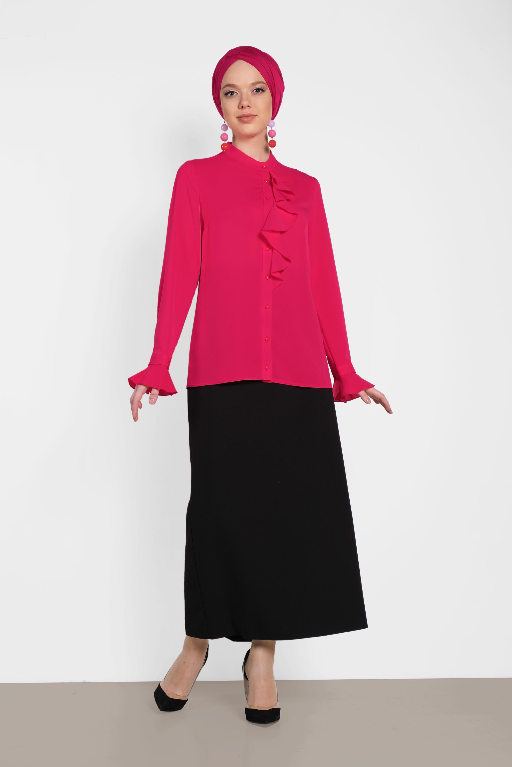 Hijab clothing FUCHSIA 4459 PORTRE BLUZ 38/44 TEK40