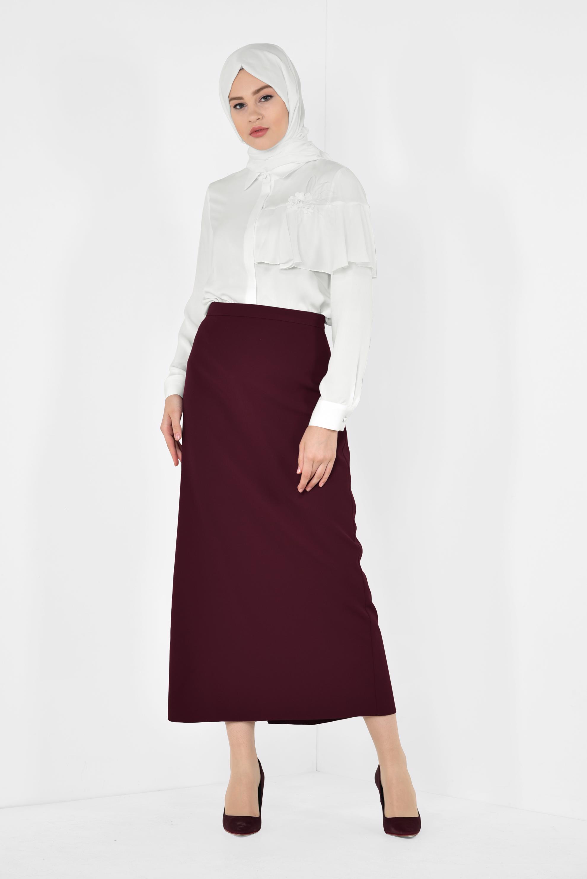 Hijab clothing WHITE FRILL DETAIL BLOUSE 4917 