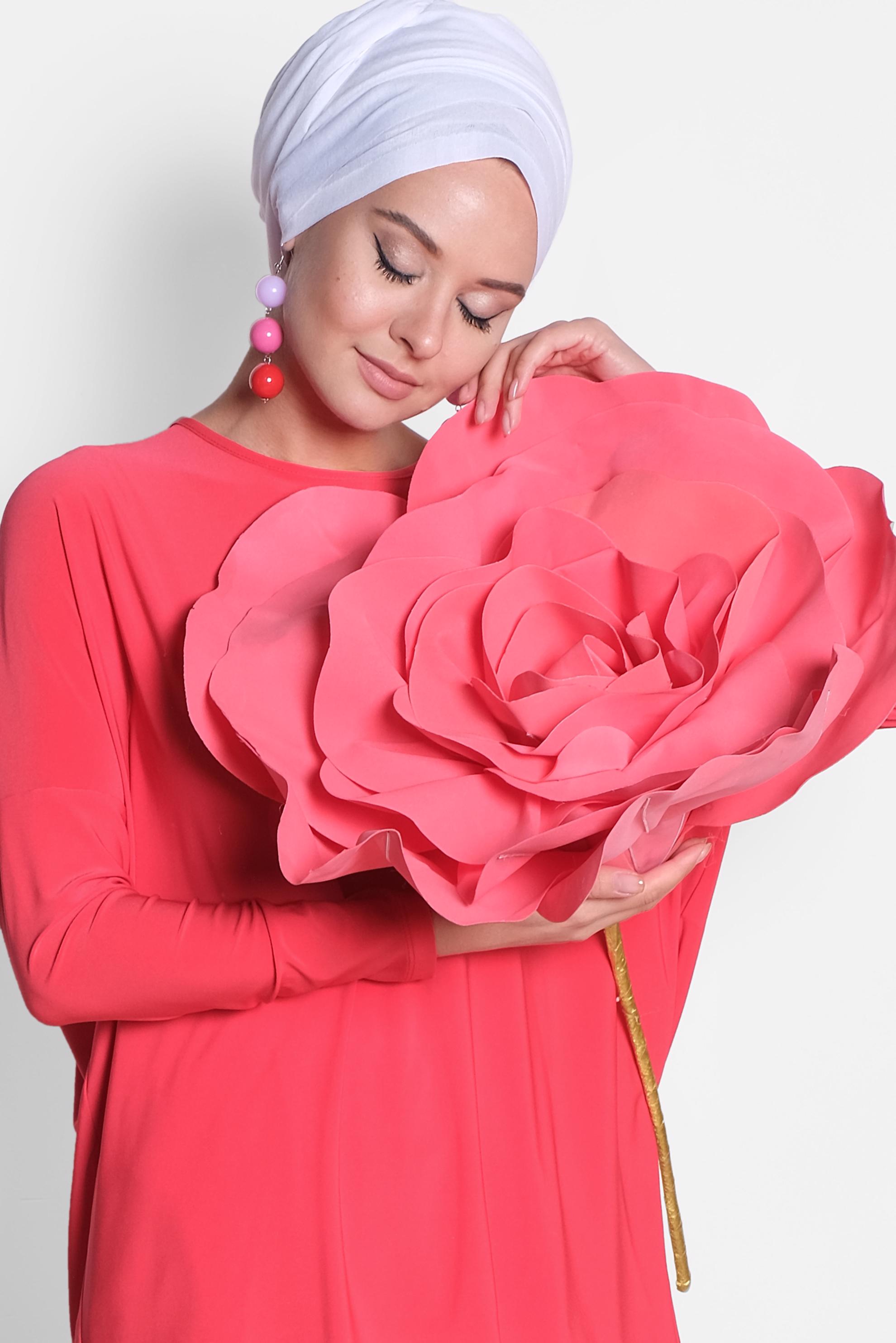 Tesettür giyim MERCAN ASİMETRİK KESİM BLUZ 4919