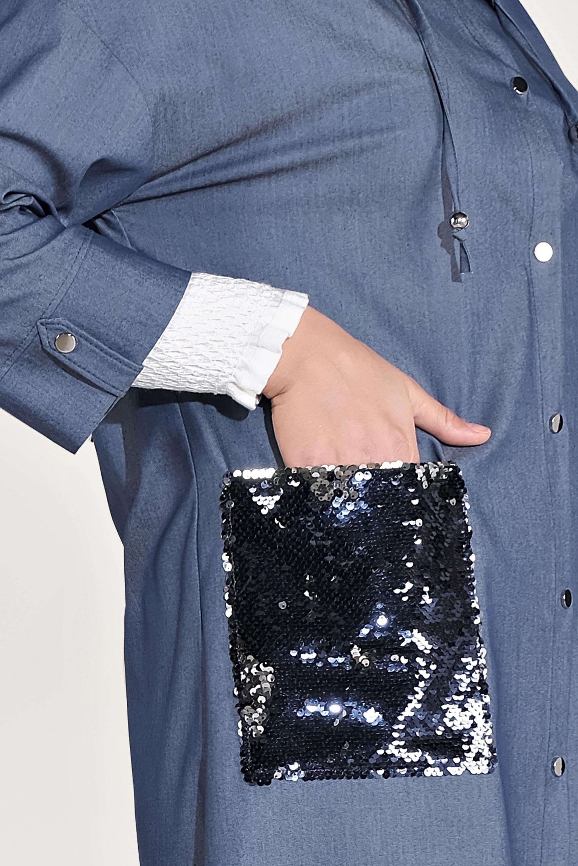 Tesettür giyim LACİVERT CEPLERİ PUL PAYET DETAYLI CEKET 40440 