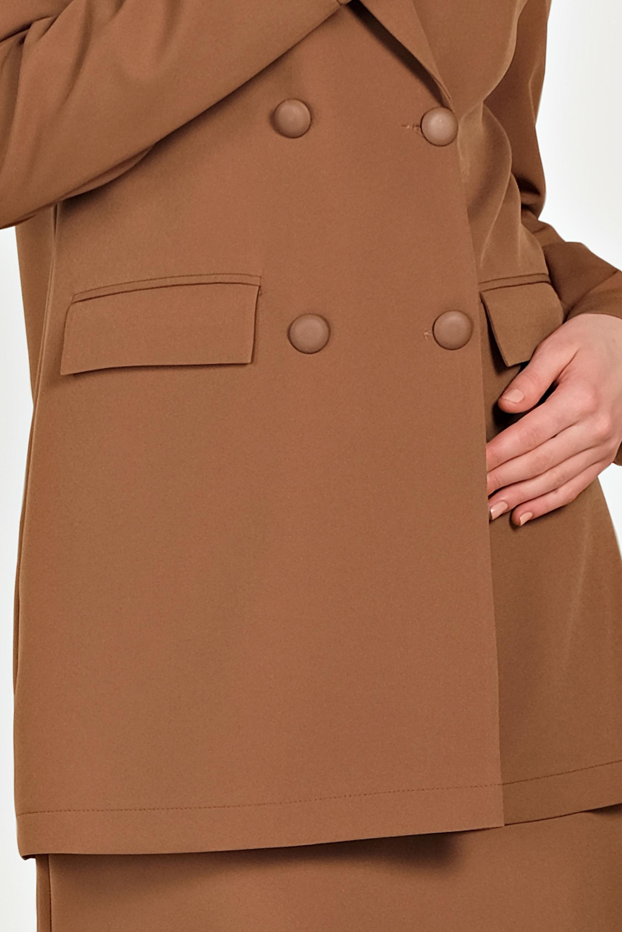 Tesettür giyim TABA KRUVAZE DÜĞMELİ CEKET 40557