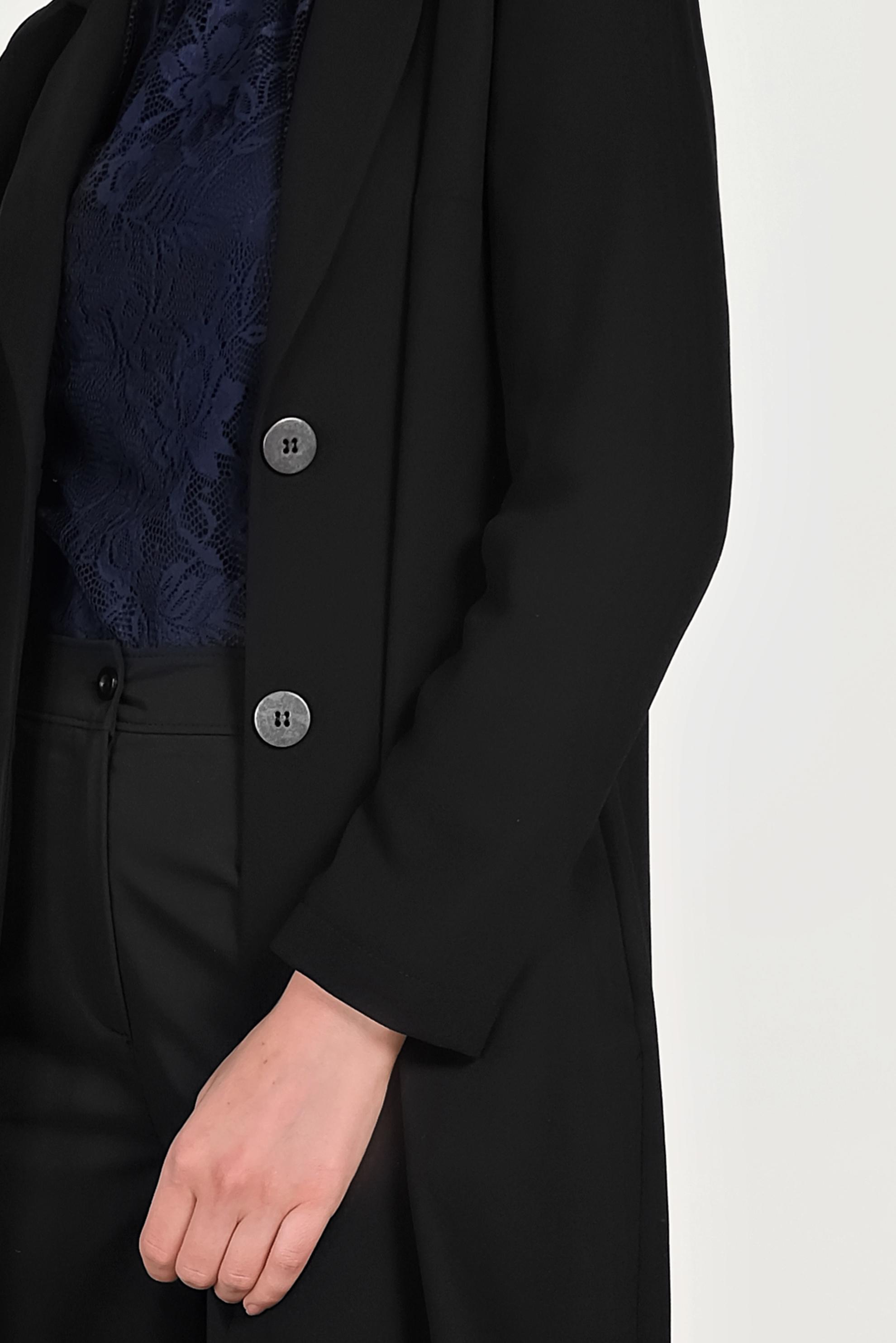 Tesettür giyim SİYAH DÜĞMELİ CEKET 40617 