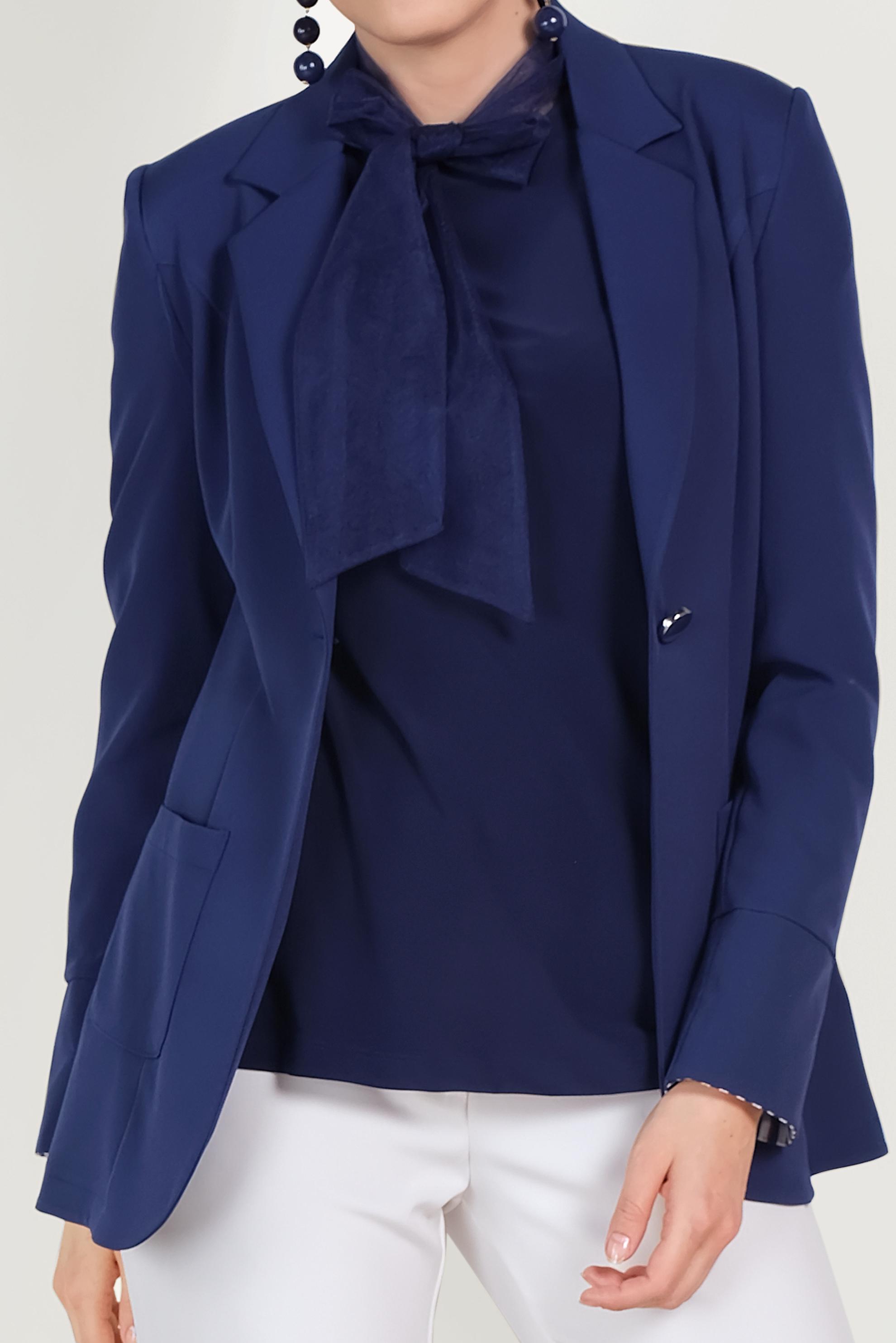 Tesettür giyim LACİVERT DÜĞMELİ KLASİK KESİM CEKET 40725