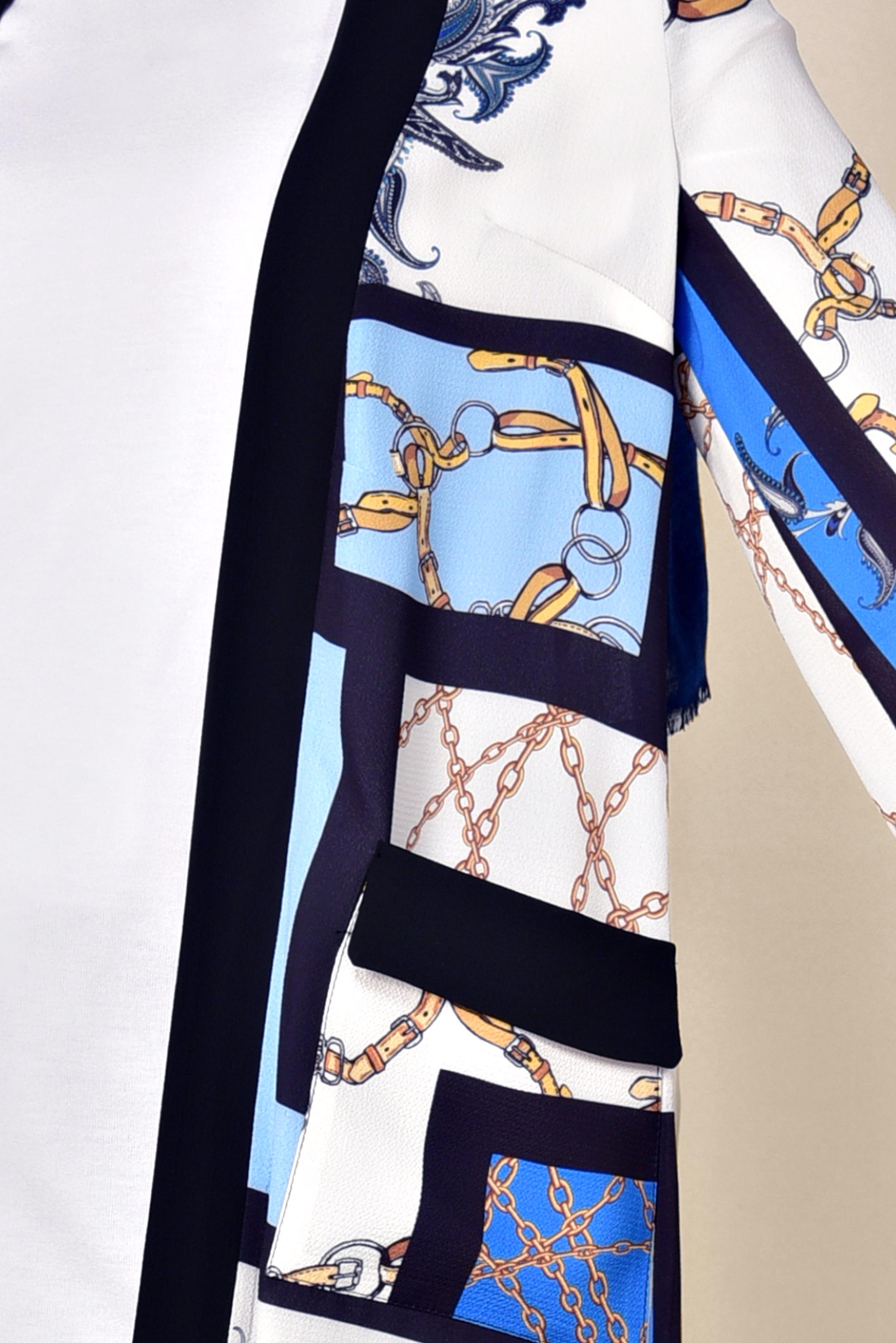 Hijab clothing NAVY BLUE POCKET DETAIL PATTERNED KIMONO 4921 