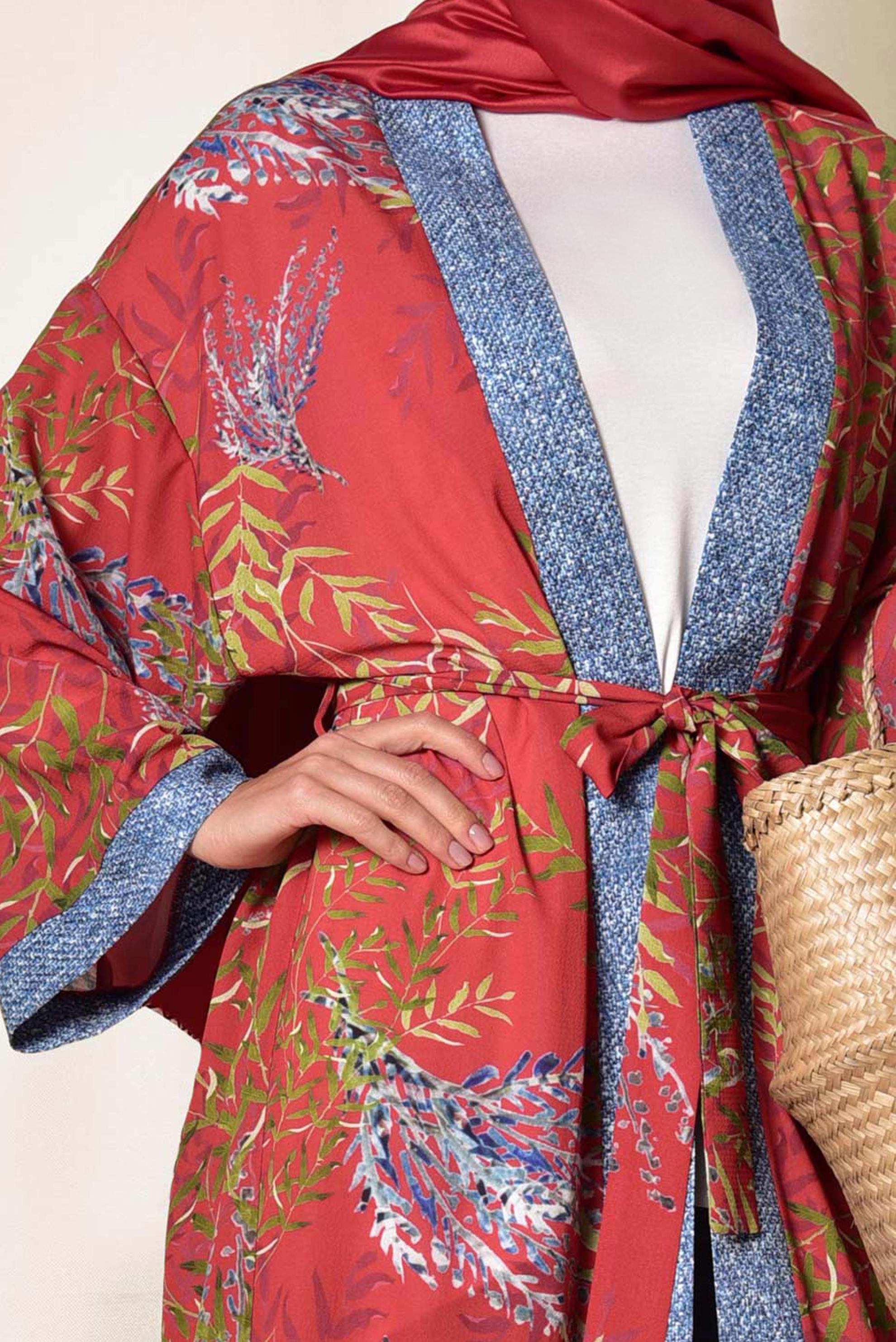 Hijab clothing RED 4958 KOBE 144652 KİMONO 38/46 TEK40