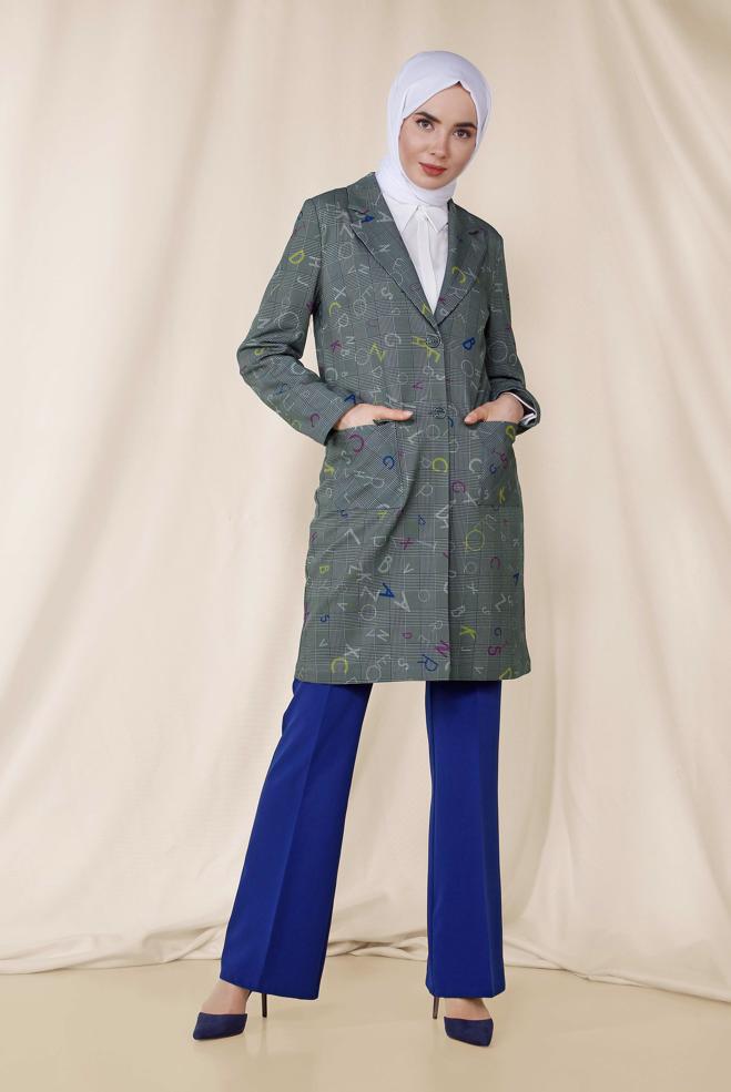 Tesettür giyim  Ceket Farkı - ALVİNA