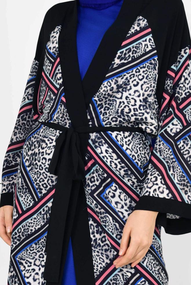 Hijab clothing GREY 4963 KOBE 11486 KİMONO 40/48 - ALVİNA