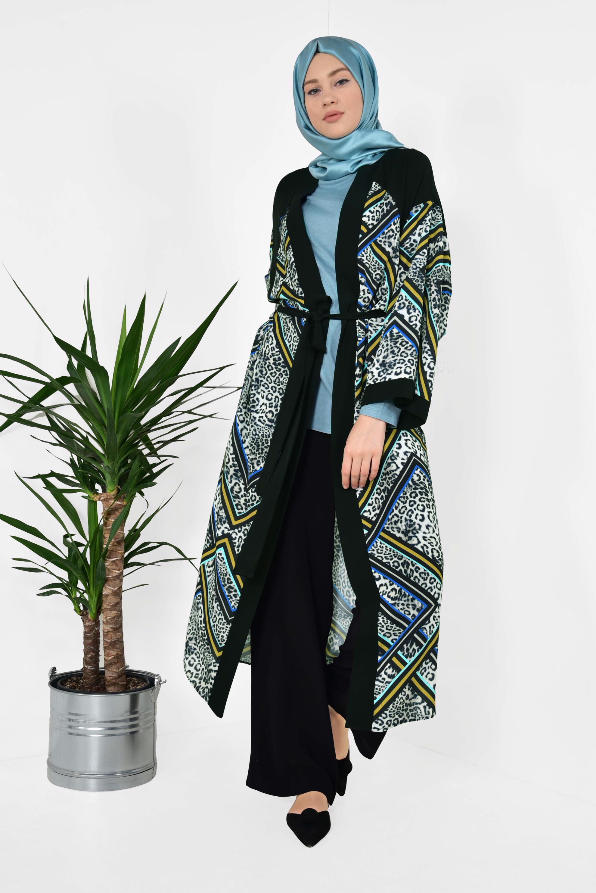 Hijab clothing GREY 4963 KOBE 11486 KİMONO 40/48