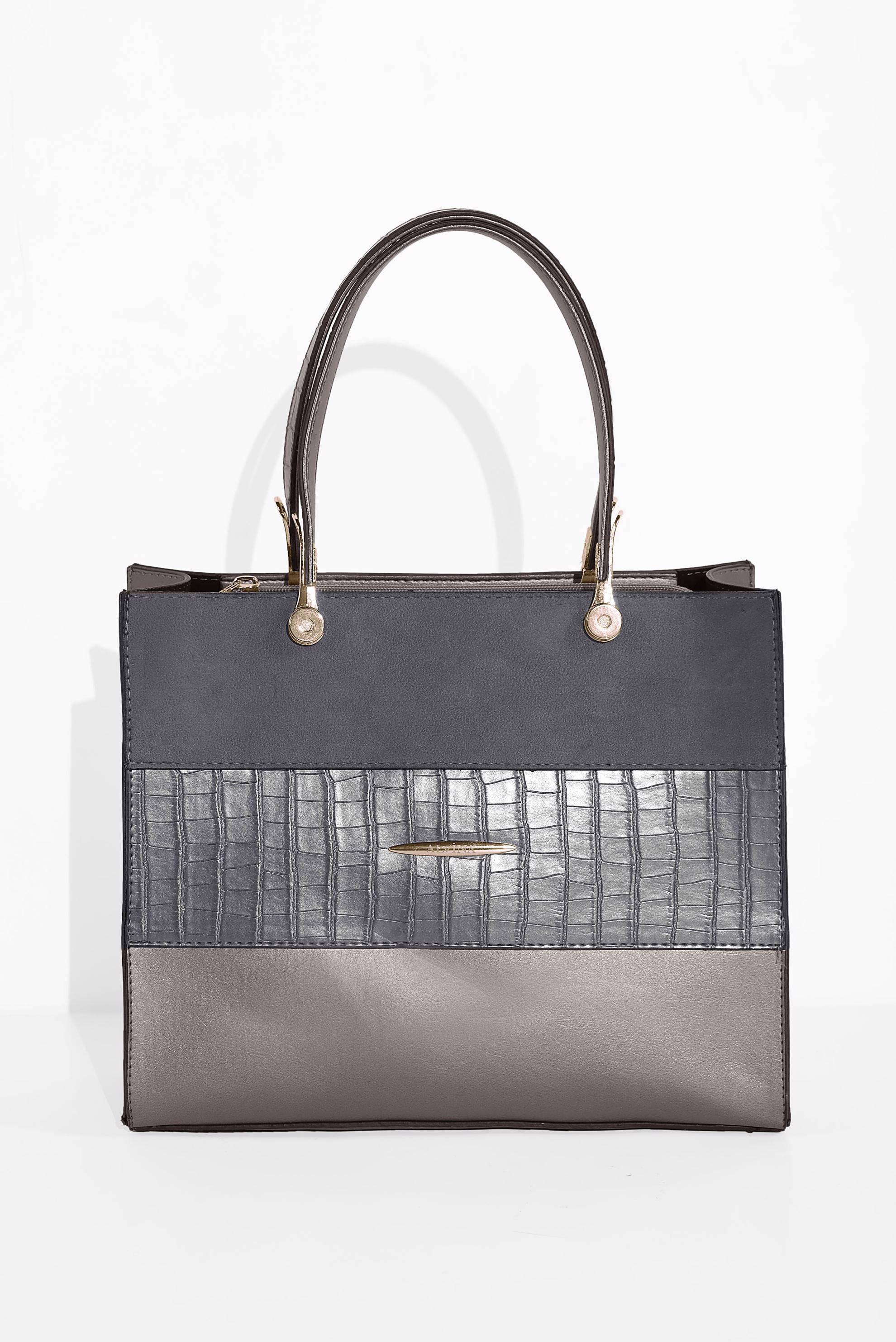 Vêtements hijab GRIS SAC À IMPRIMÉ ANIMALIER ALVİNA 2020