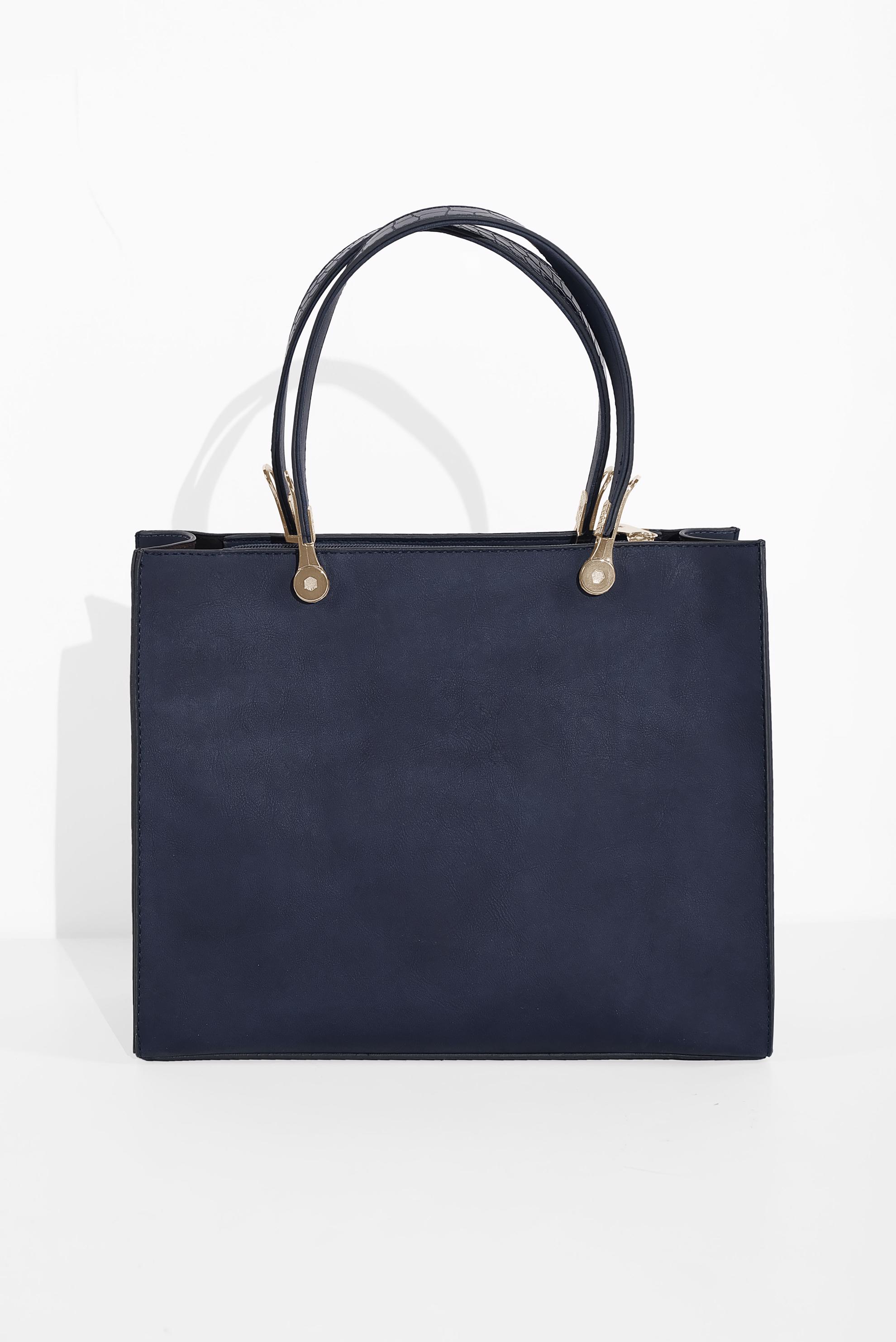 Tesettür giyim LACİVERT ALVİNA KROKODİL DESEN DETAYLI ÇANTA 2020 