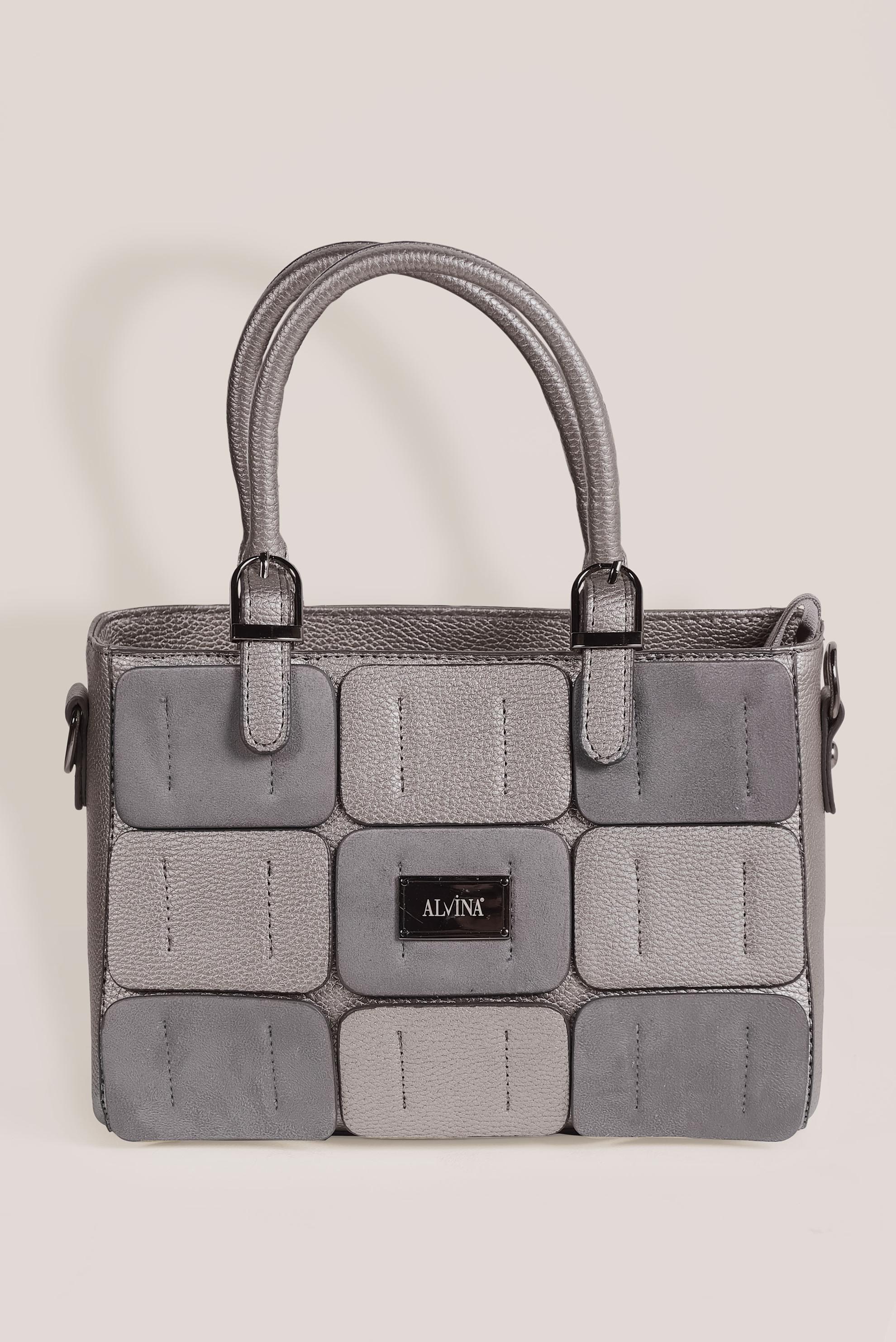 Tesettür giyim BEJ ALVİNA DERİ VE SUET DETAYLI ÇANTA 2035 