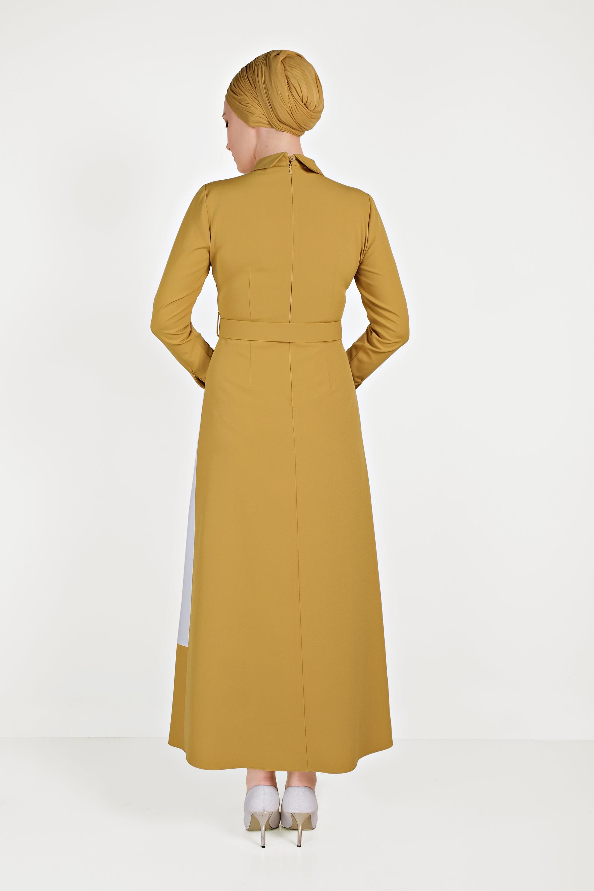 Hijab clothing YELLOW COLORED DRESS 40580 