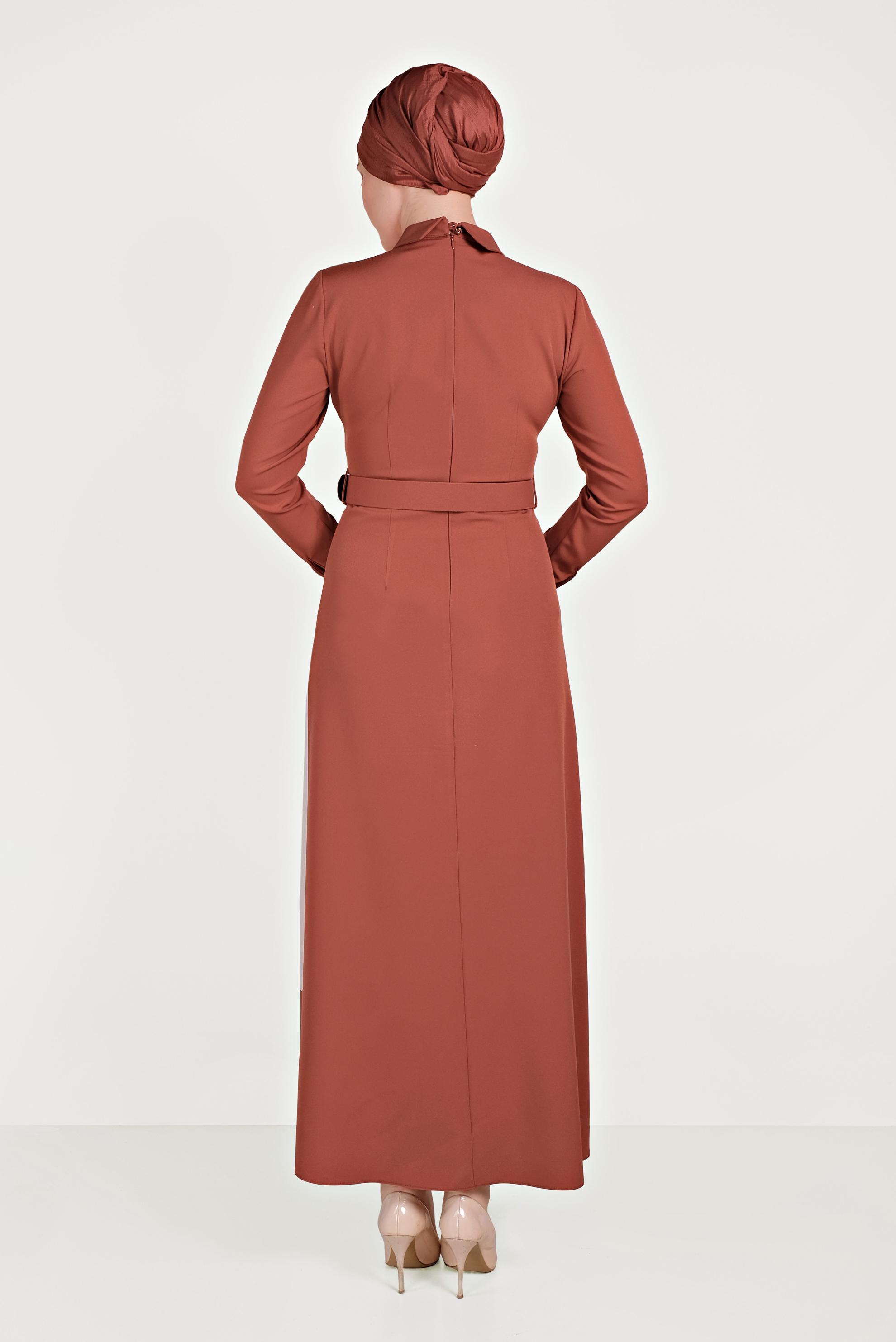 Hijab clothing ORANGE COLORED DRESS 40580 