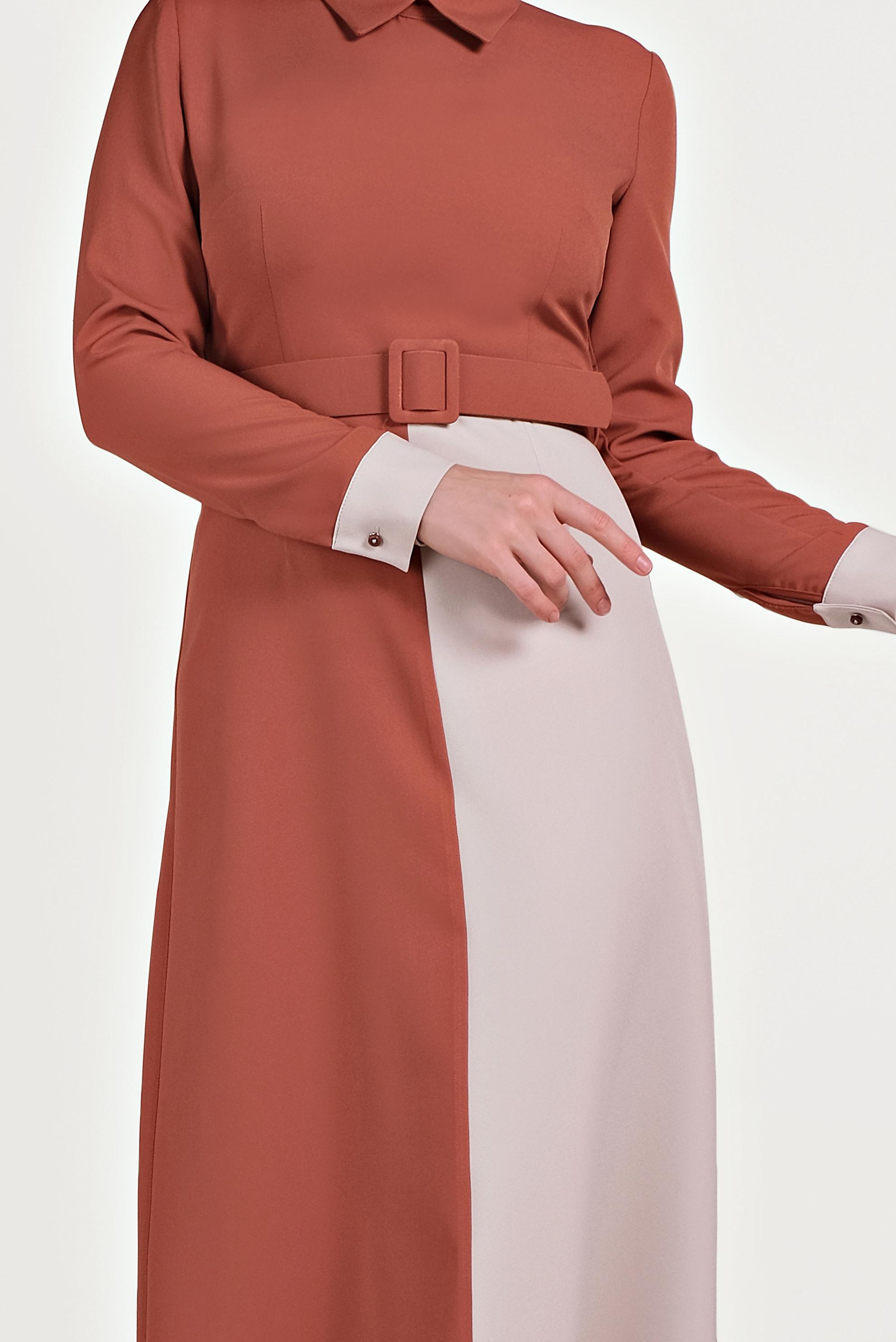 Hijab clothing ORANGE COLORED DRESS 40580 