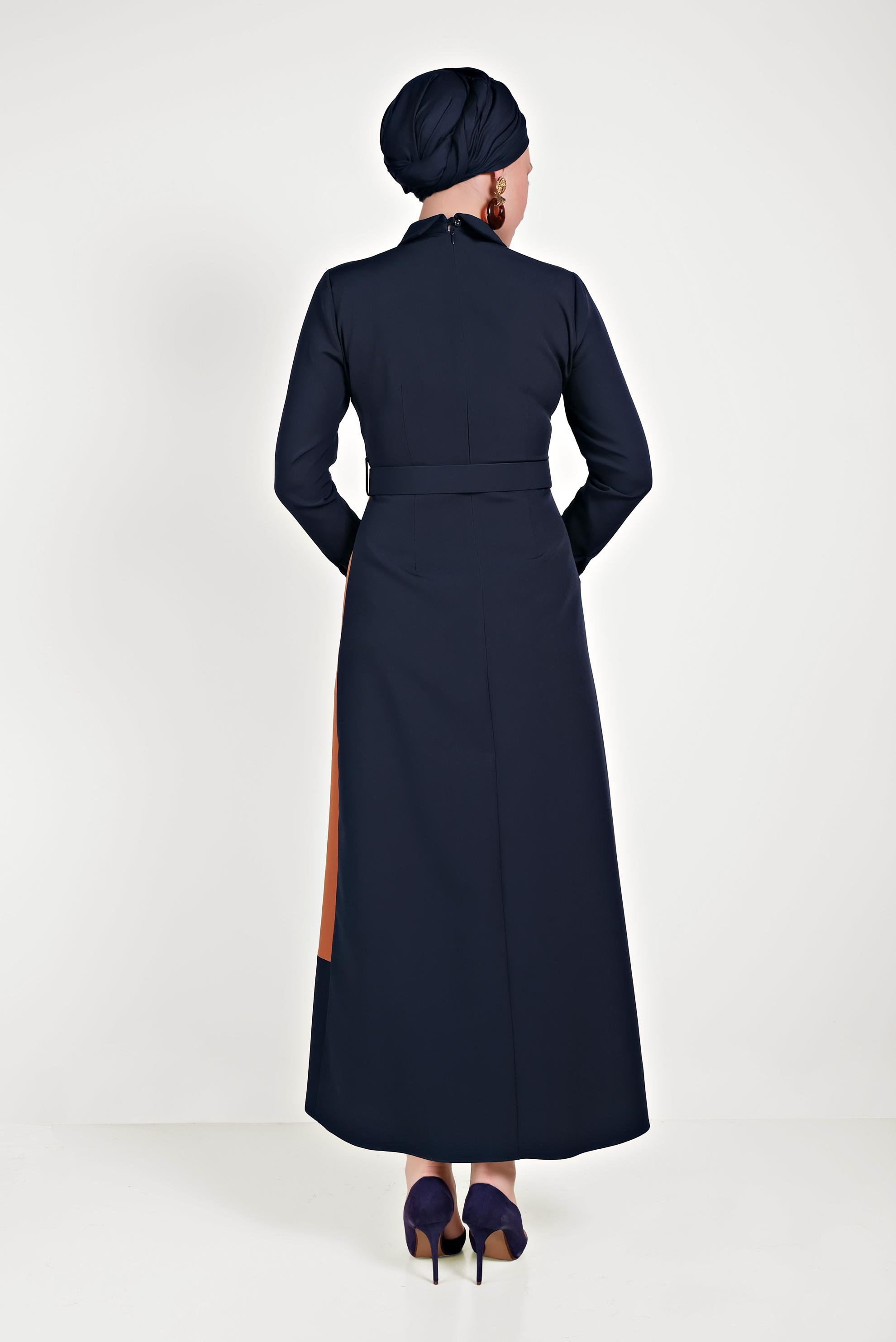 Hijab clothing NAVY BLUE COLORED DRESS 40580 