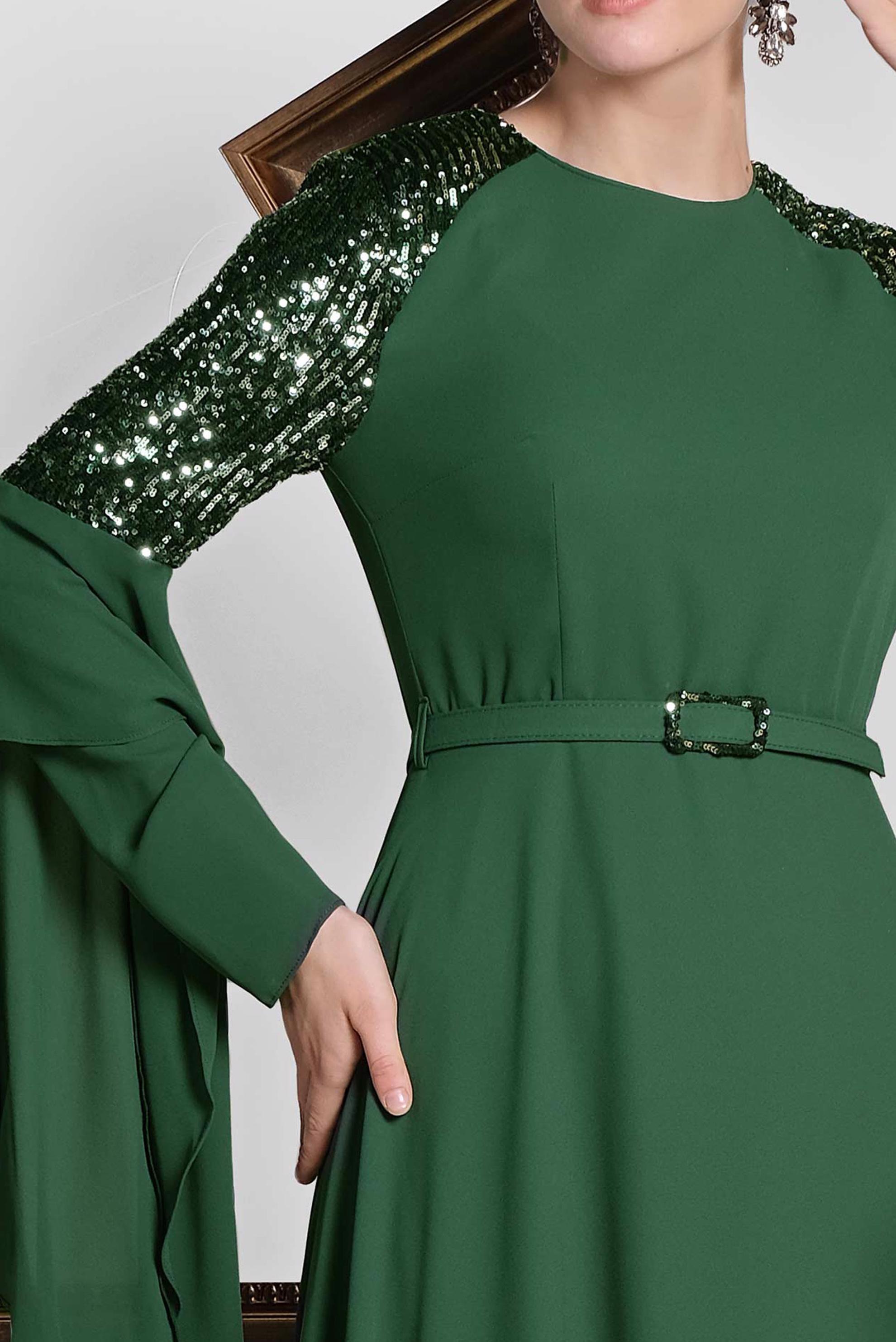 Vêtements hijab VERT ROBE DE SOIRÉE SALAS 4217