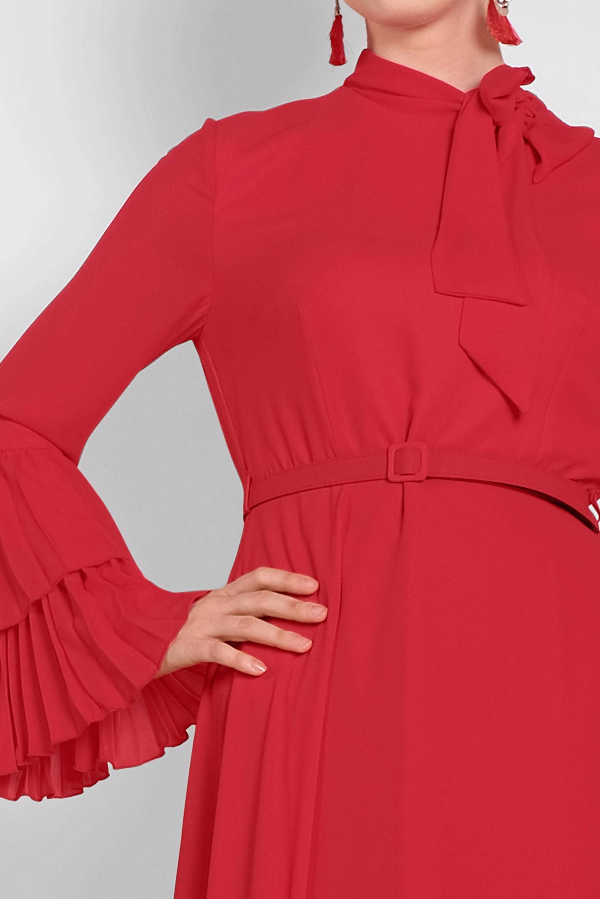 Vêtements hijab ROUGE ROBE PLISSÉE 4219