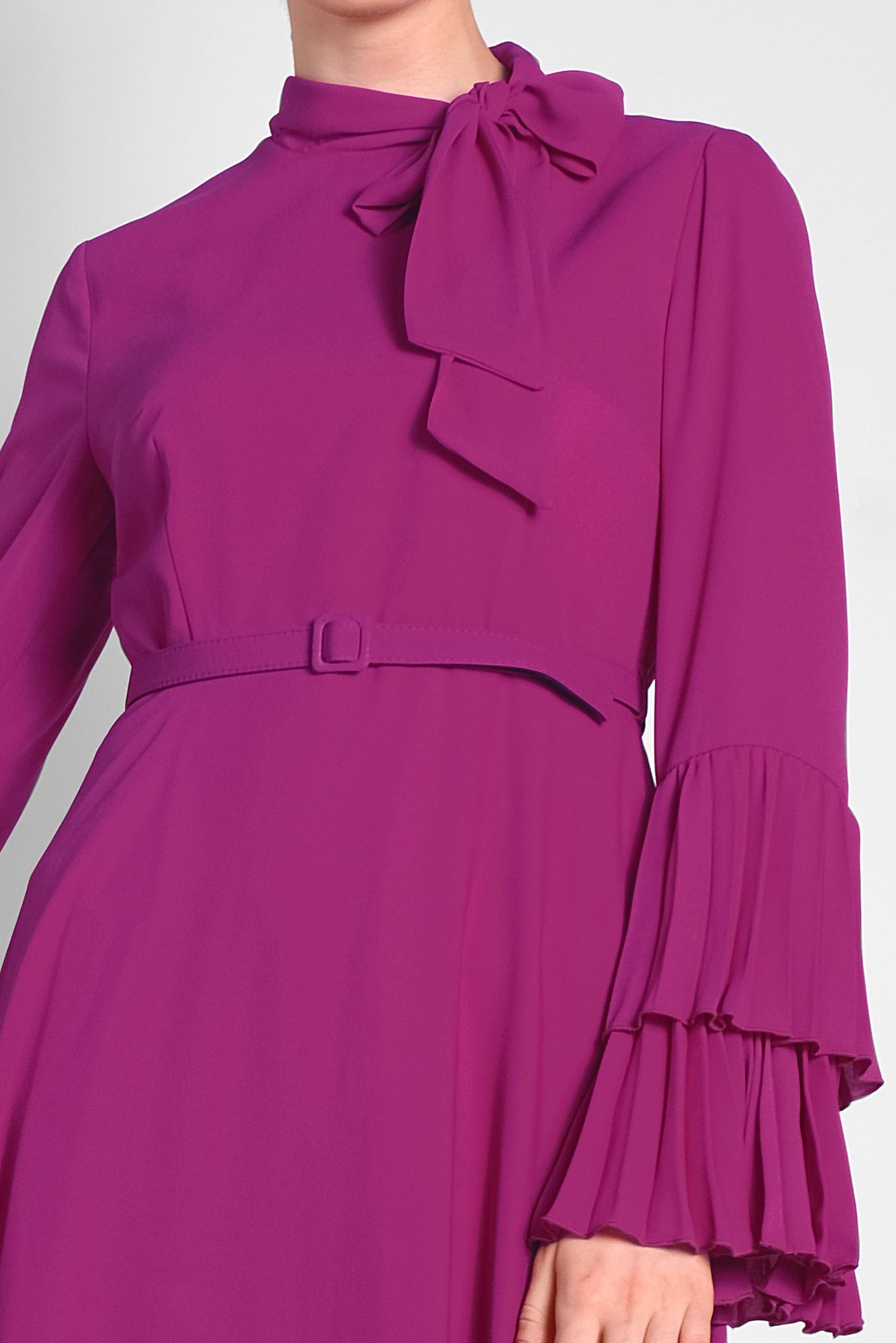 Vêtements hijab POURPRE ROBE PLISSÉE 4219