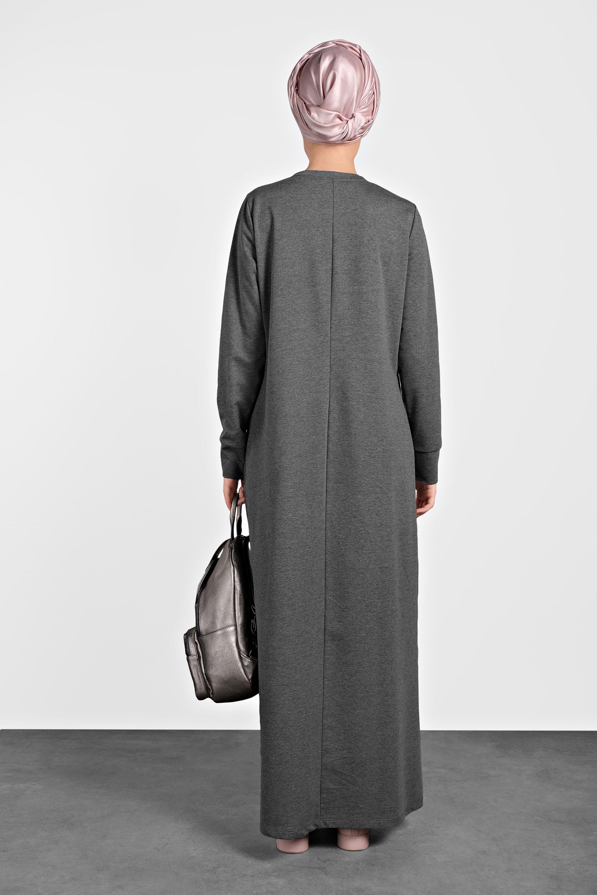 Hijab clothing GREY 40124 MELVİN EŞOFMAN ELBİSE 38/46 TEK40