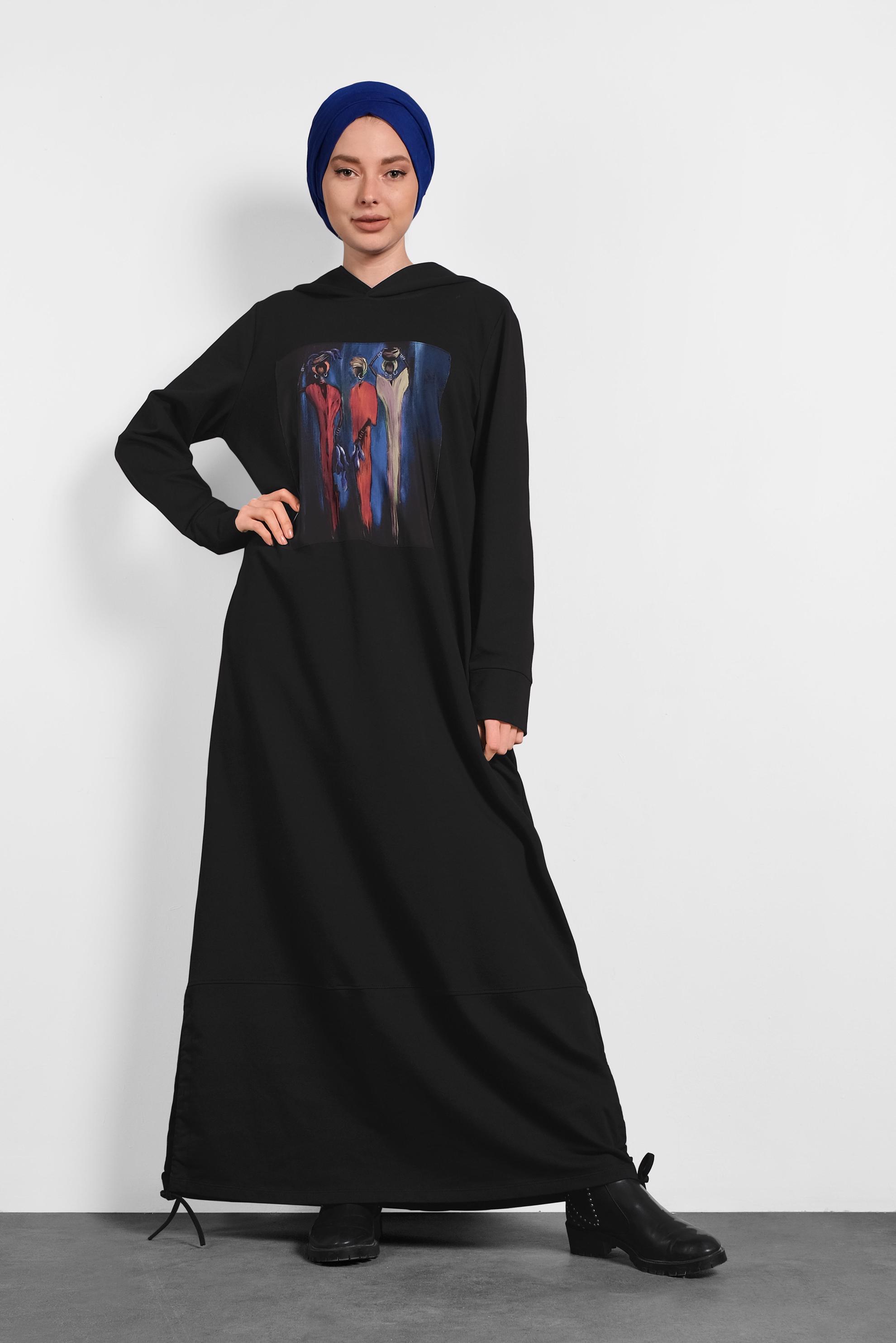 Vêtements hijab NOIR 40225 MELVİN EŞOFMAN ELBİSE 36/44 TEK38