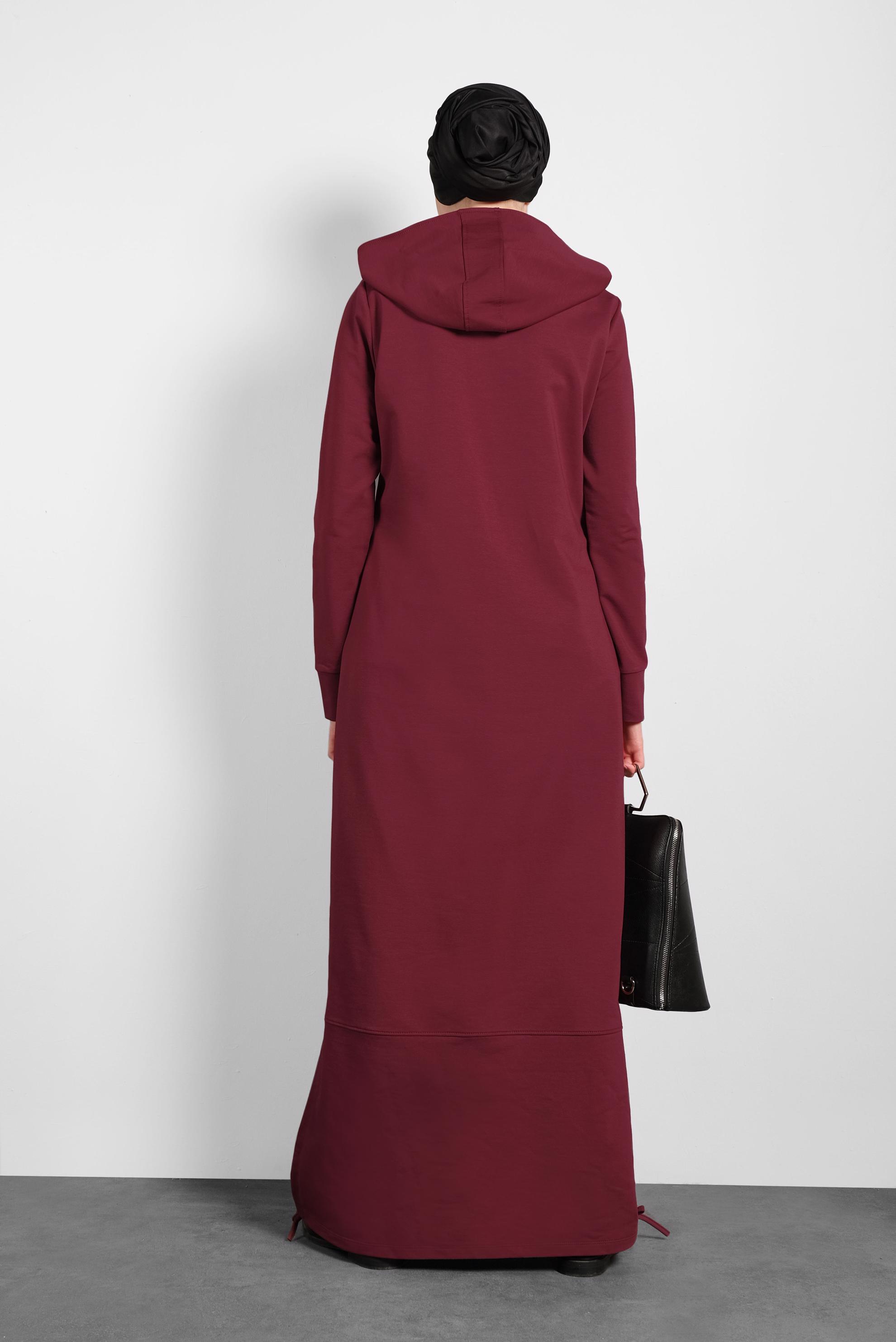 Vêtements hijab ROUGE BORDEAUX 40225 MELVİN EŞOFMAN ELBİSE 36/44 TEK38