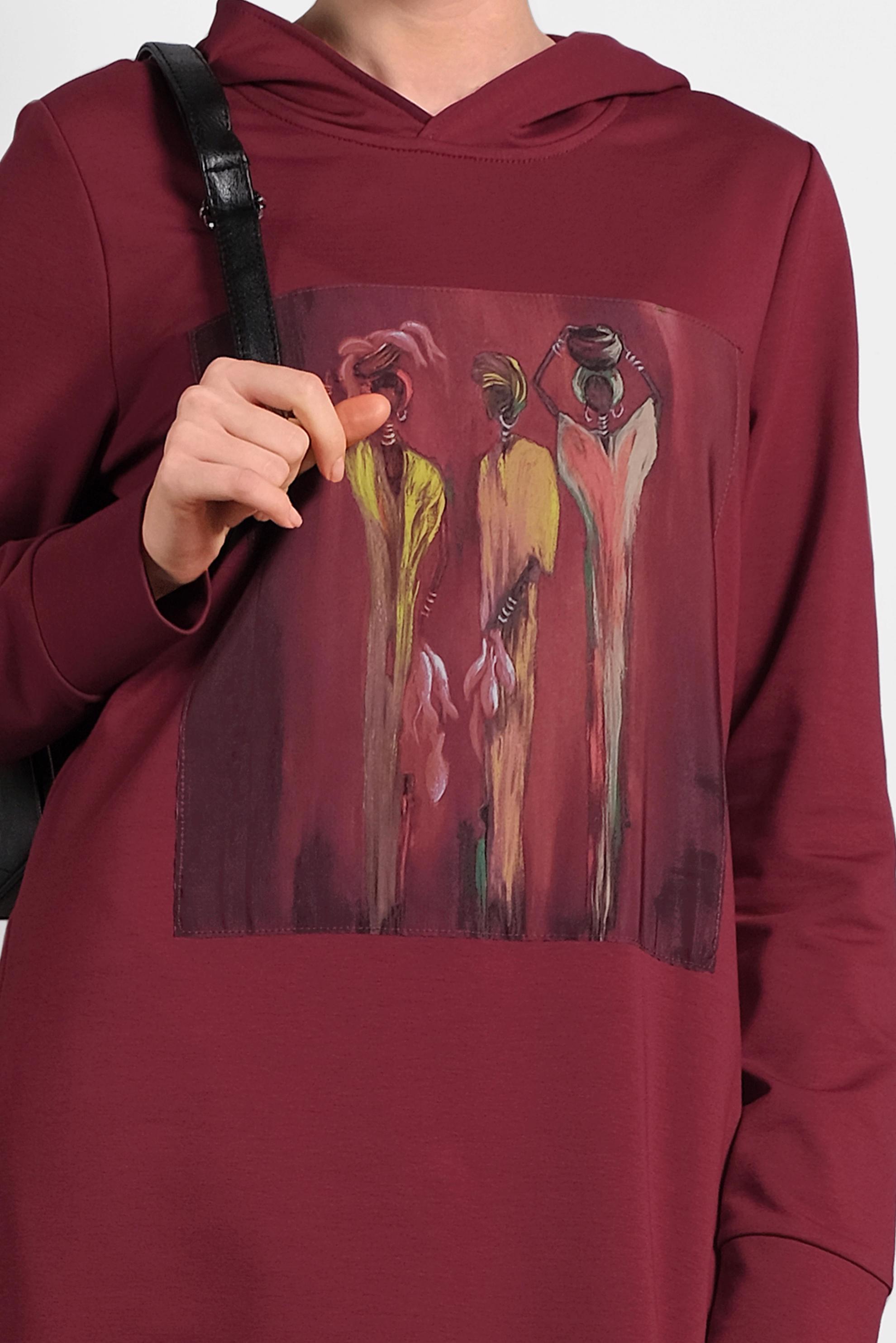 Vêtements hijab ROUGE BORDEAUX 40225 MELVİN EŞOFMAN ELBİSE 36/44 TEK38