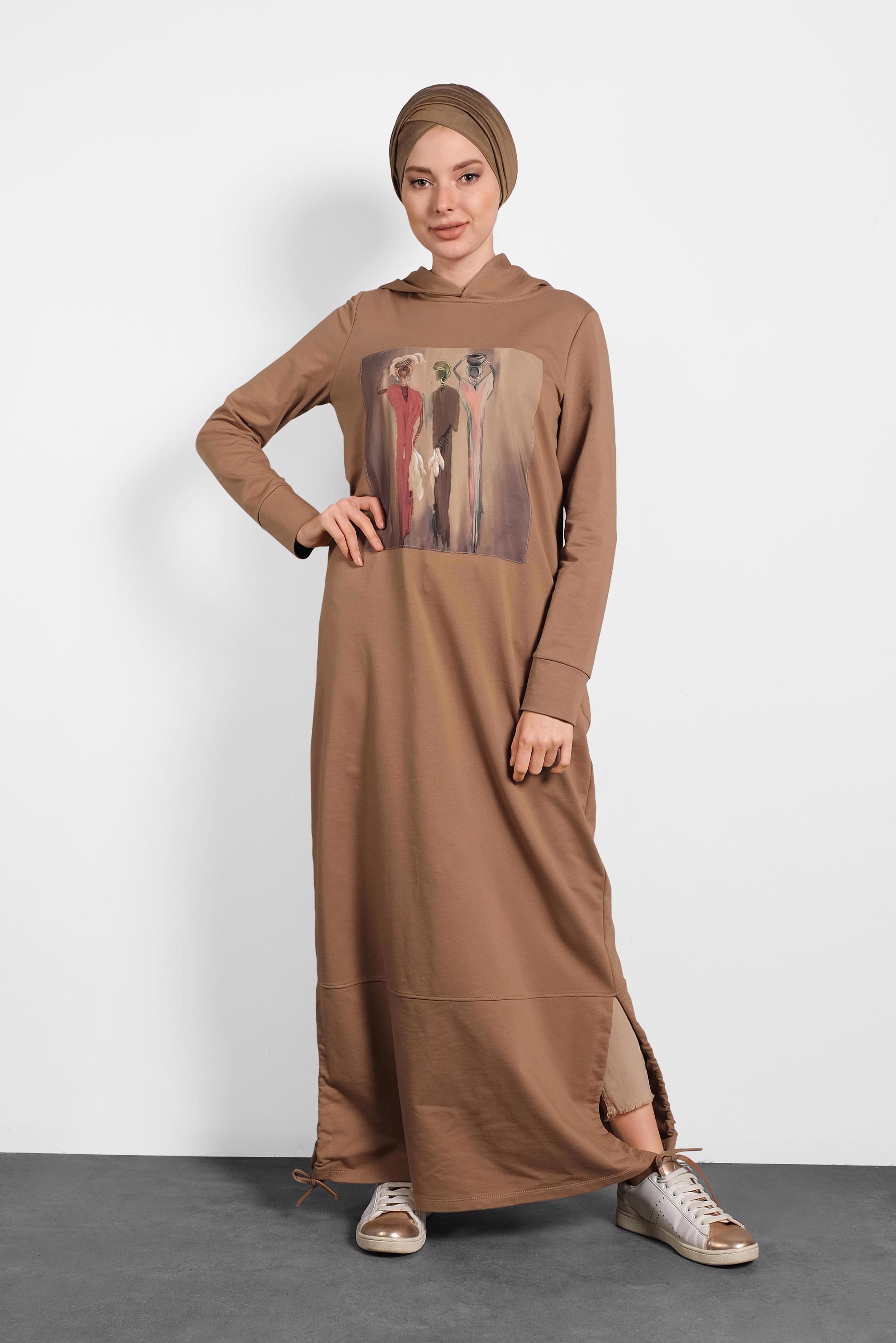 Vêtements hijab TABA 40225 MELVİN EŞOFMAN ELBİSE 36/44 TEK38