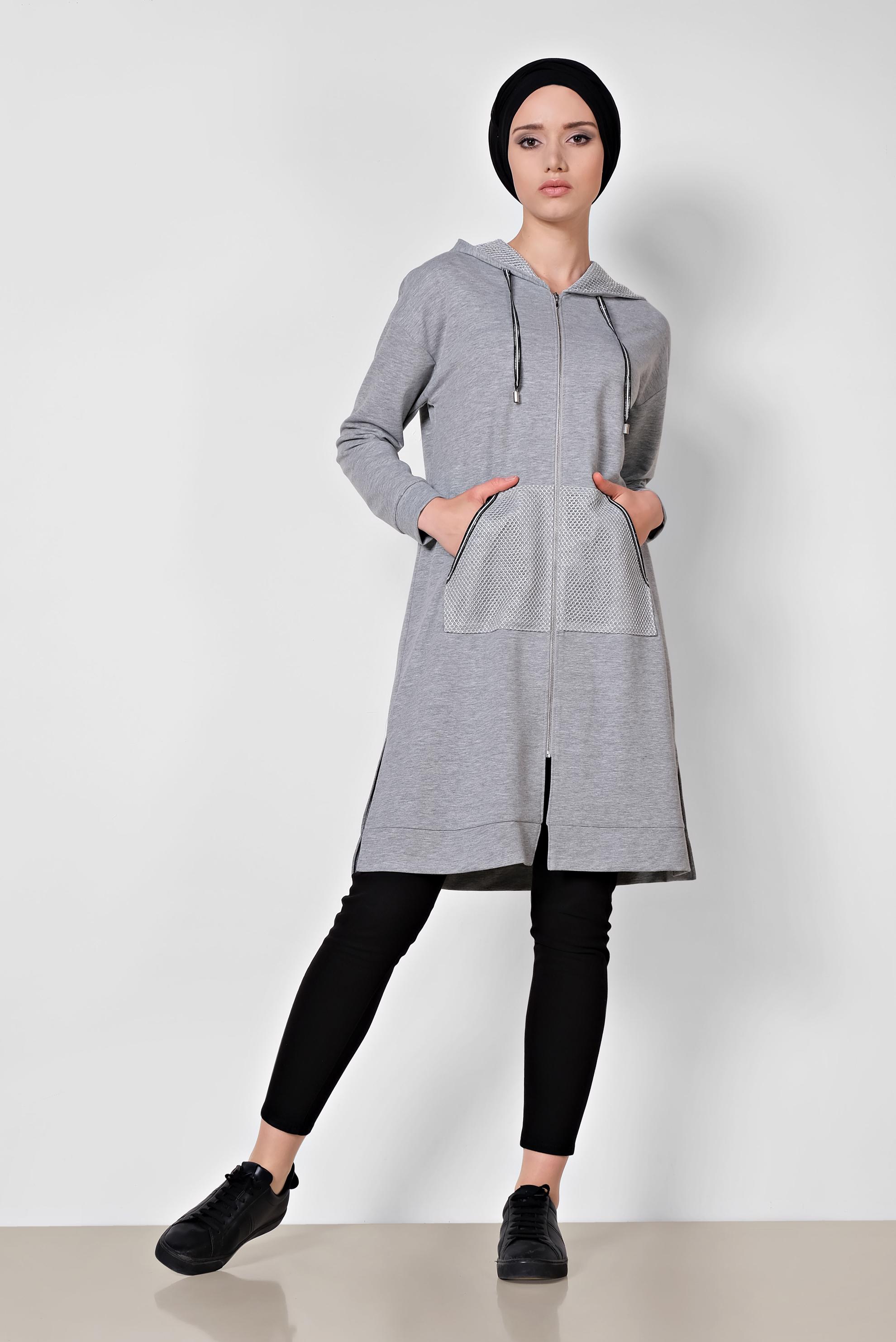 Hijab clothing GREY 4039 MARİSS EŞOFMAN TUNİK 38/46 TEK40
