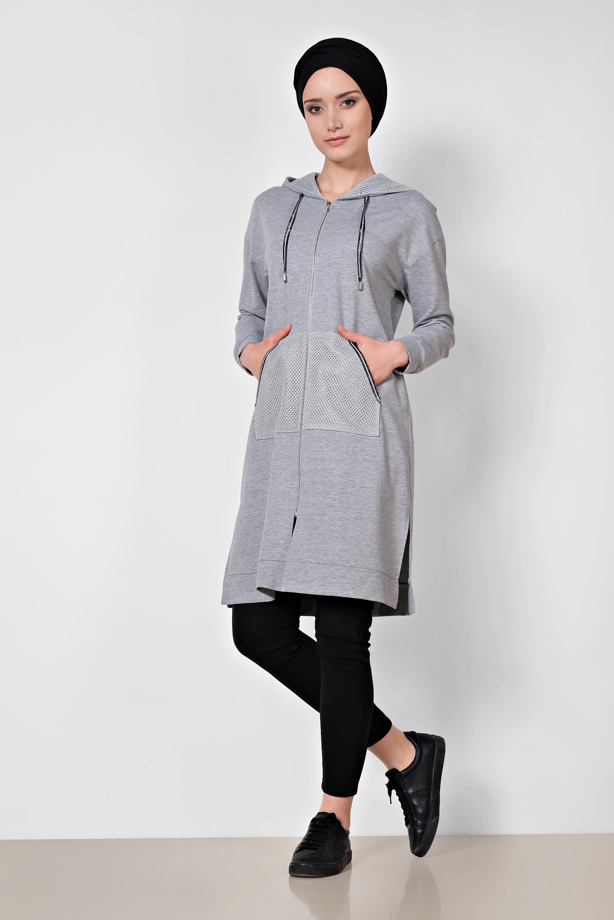 Hijab clothing GREY 4039 MARİSS EŞOFMAN TUNİK 38/46 TEK40