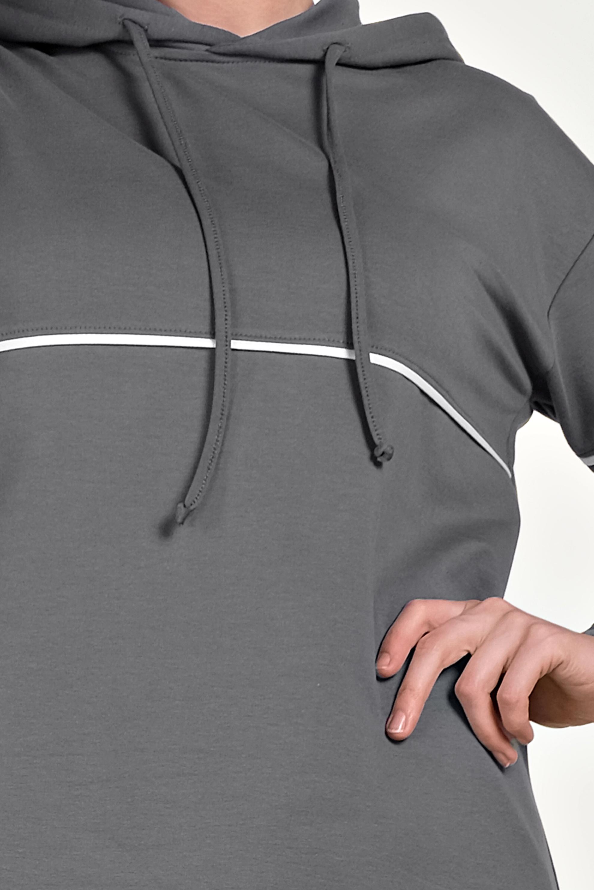 Tesettür giyim GRİ PAMUKLU EŞOFMAN TAKIMI 40487