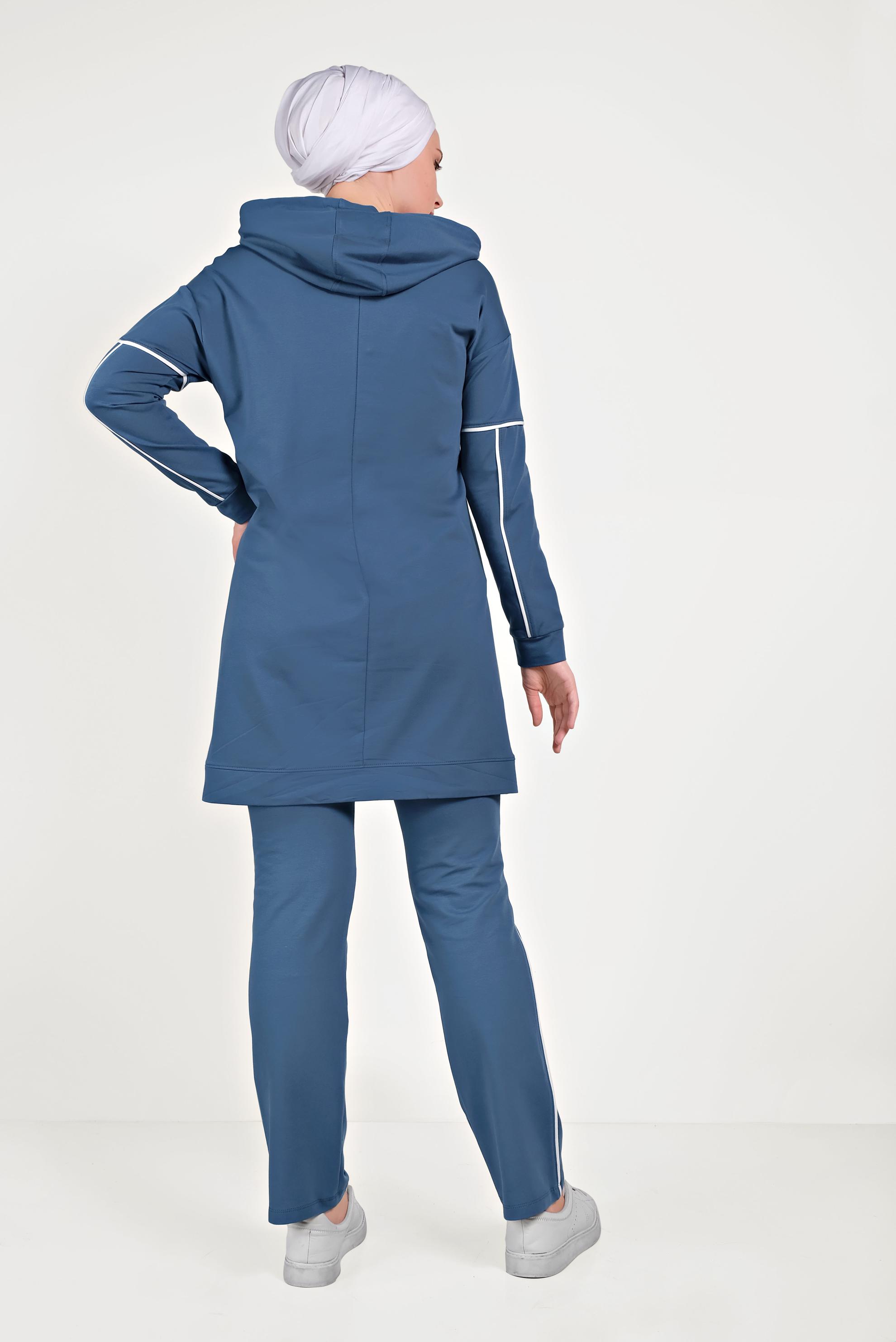 Tesettür giyim LACİVERT PAMUKLU EŞOFMAN TAKIMI 40487