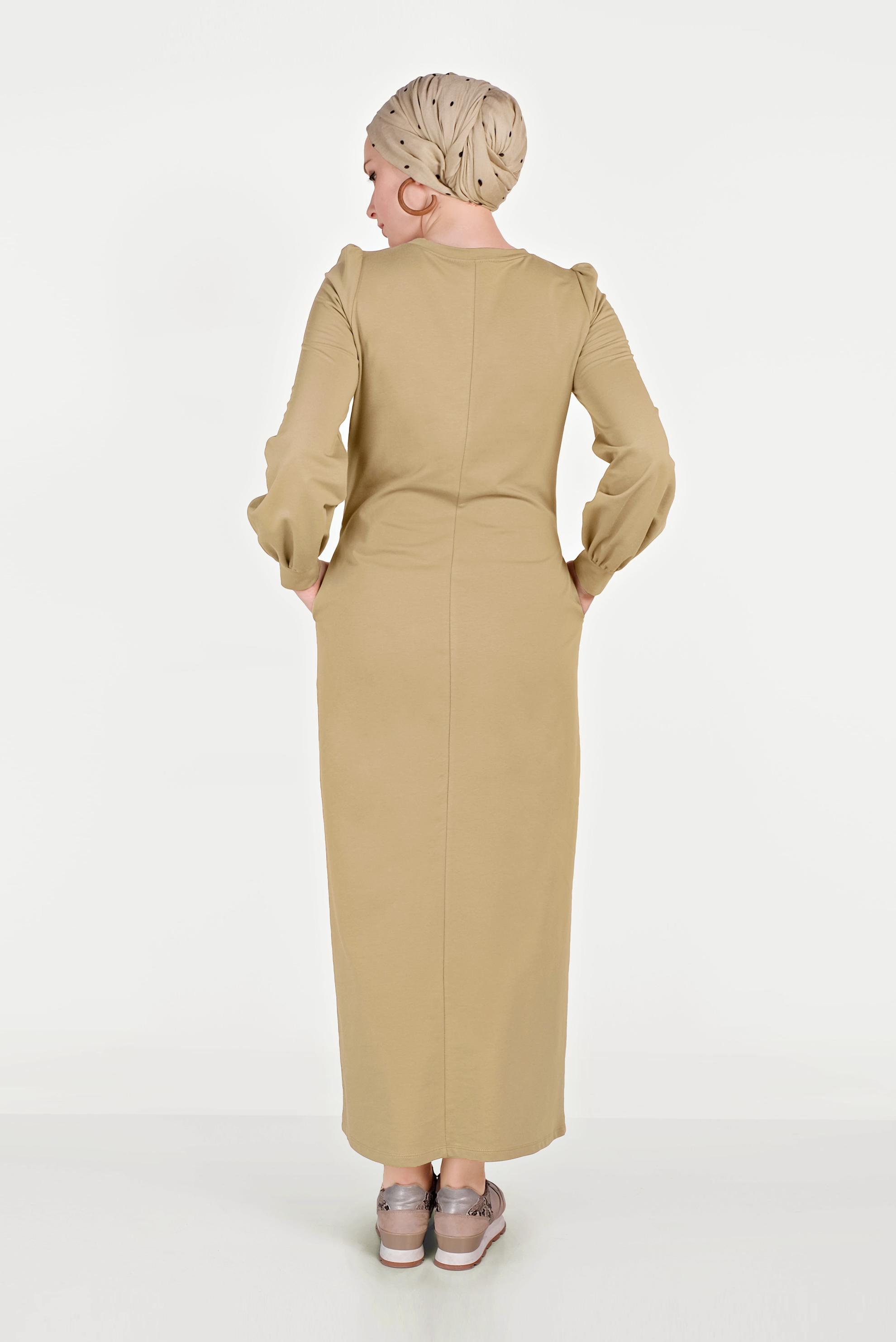 Hijab clothing BROWN SEQUINED TRACKSUIT DRESS 40526 