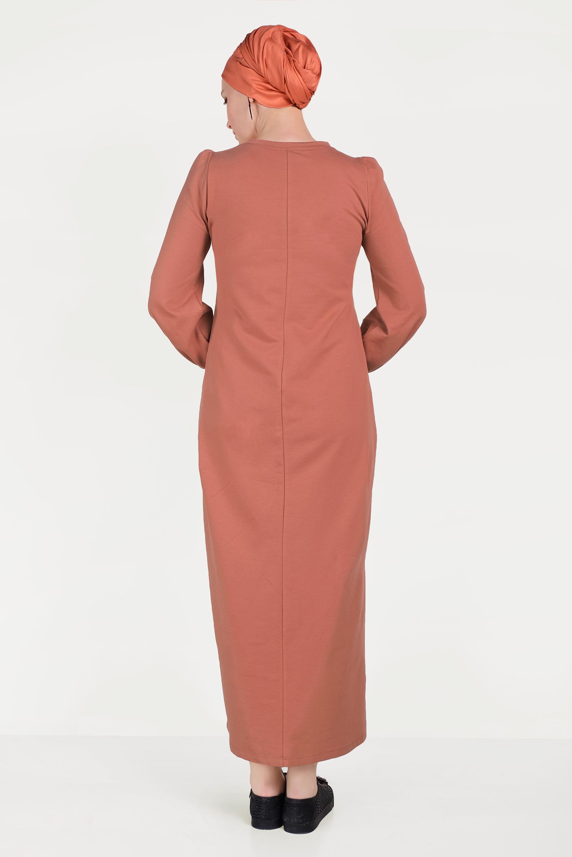 Hijab clothing ORANGE SEQUINED TRACKSUIT DRESS 40526 