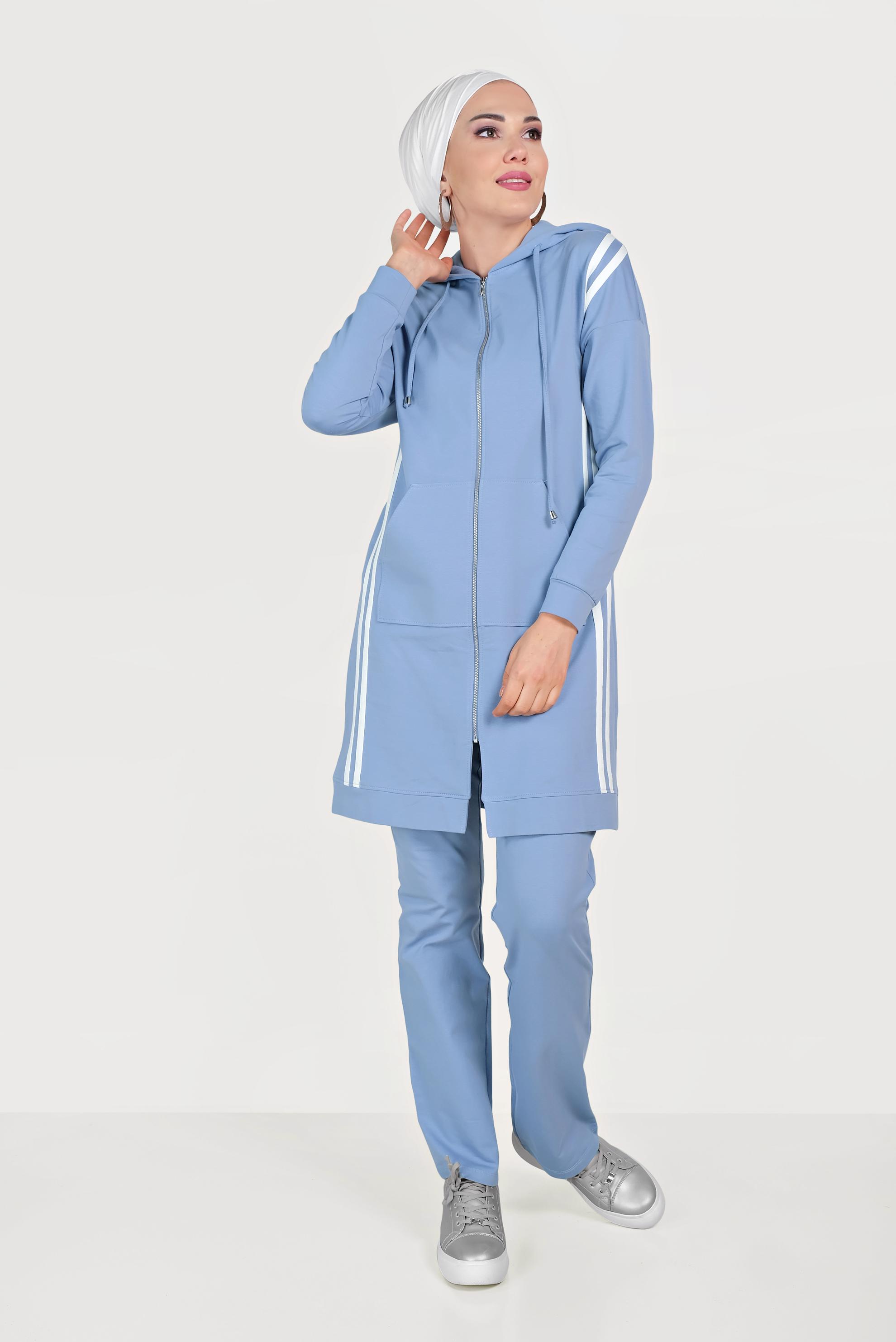 Hijab clothing BLUE STRIPED TRACK SUIT 40554 