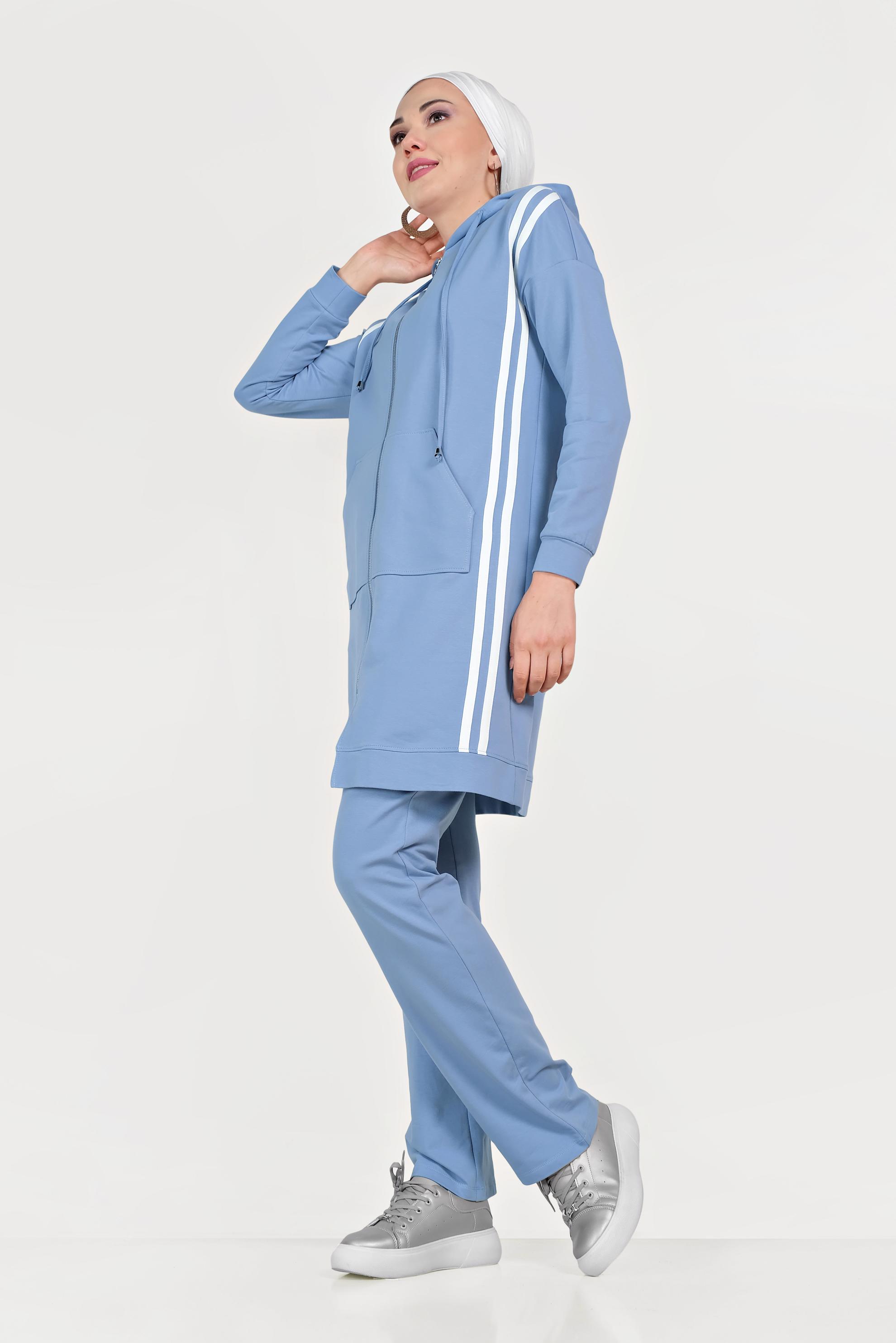 Hijab clothing BLUE STRIPED TRACK SUIT 40554 