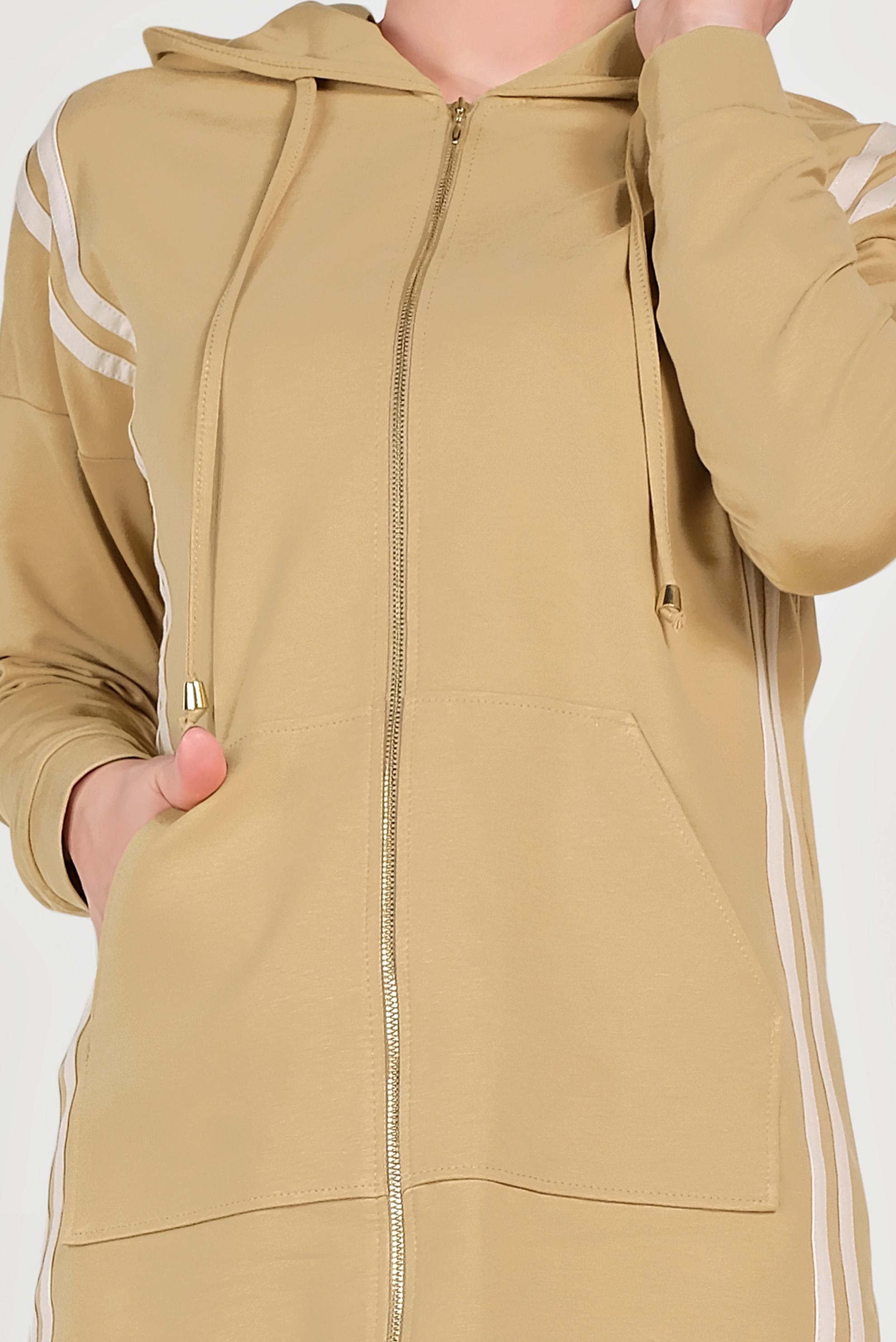 Tesettür giyim KAHVE ŞERİTLİ EŞOFMAN TAKIMI 40554