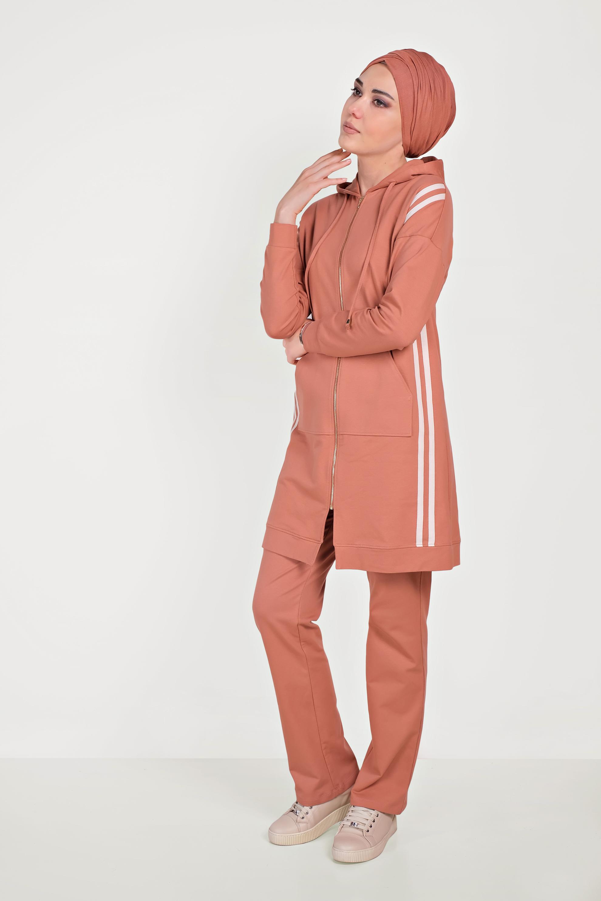 Hijab clothing ORANGE STRIPED TRACK SUIT 40554 