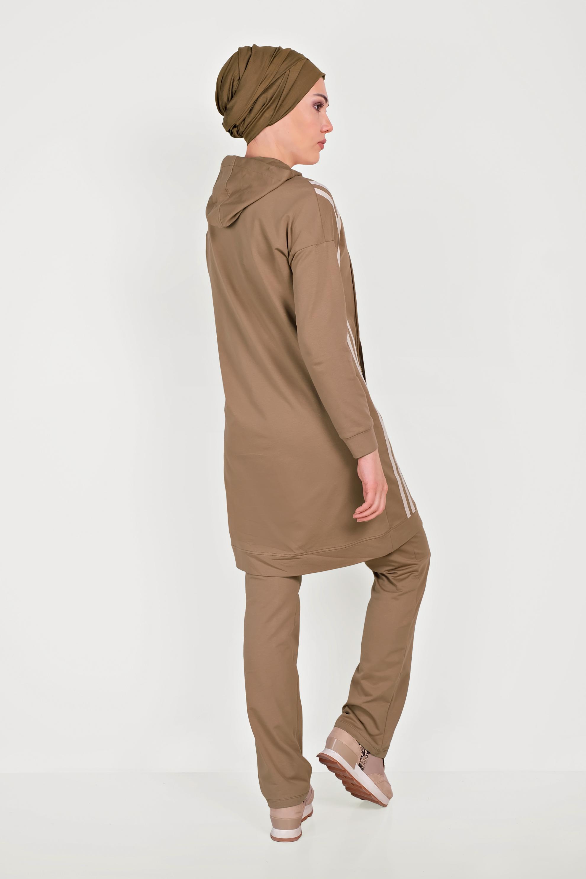 Hijab clothing BROWN STRIPED TRACK SUIT 40554 