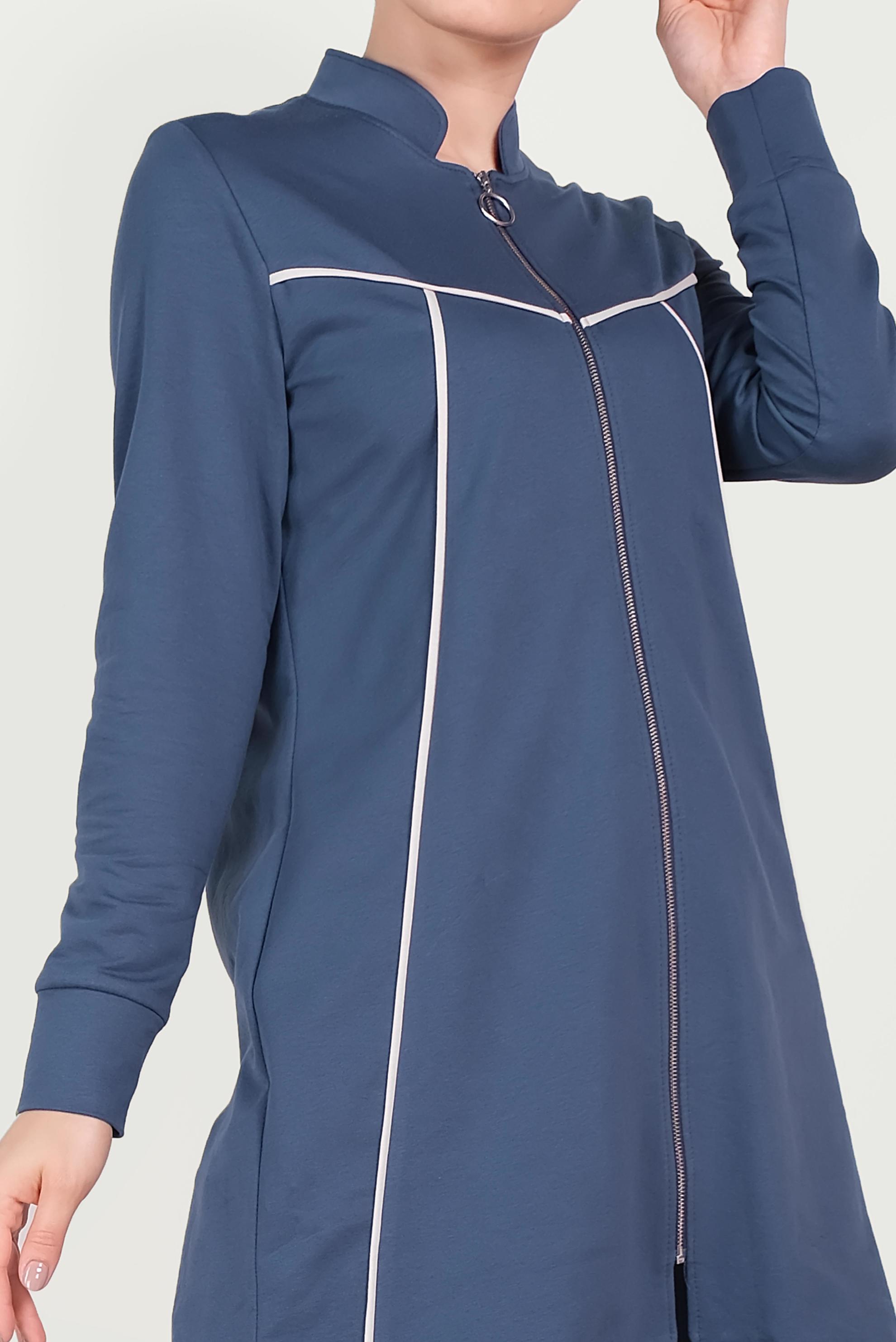 Tesettür giyim LACİVERT HAKİM YAKA FERMUARLI EŞOFMAN TAKIMI 40556