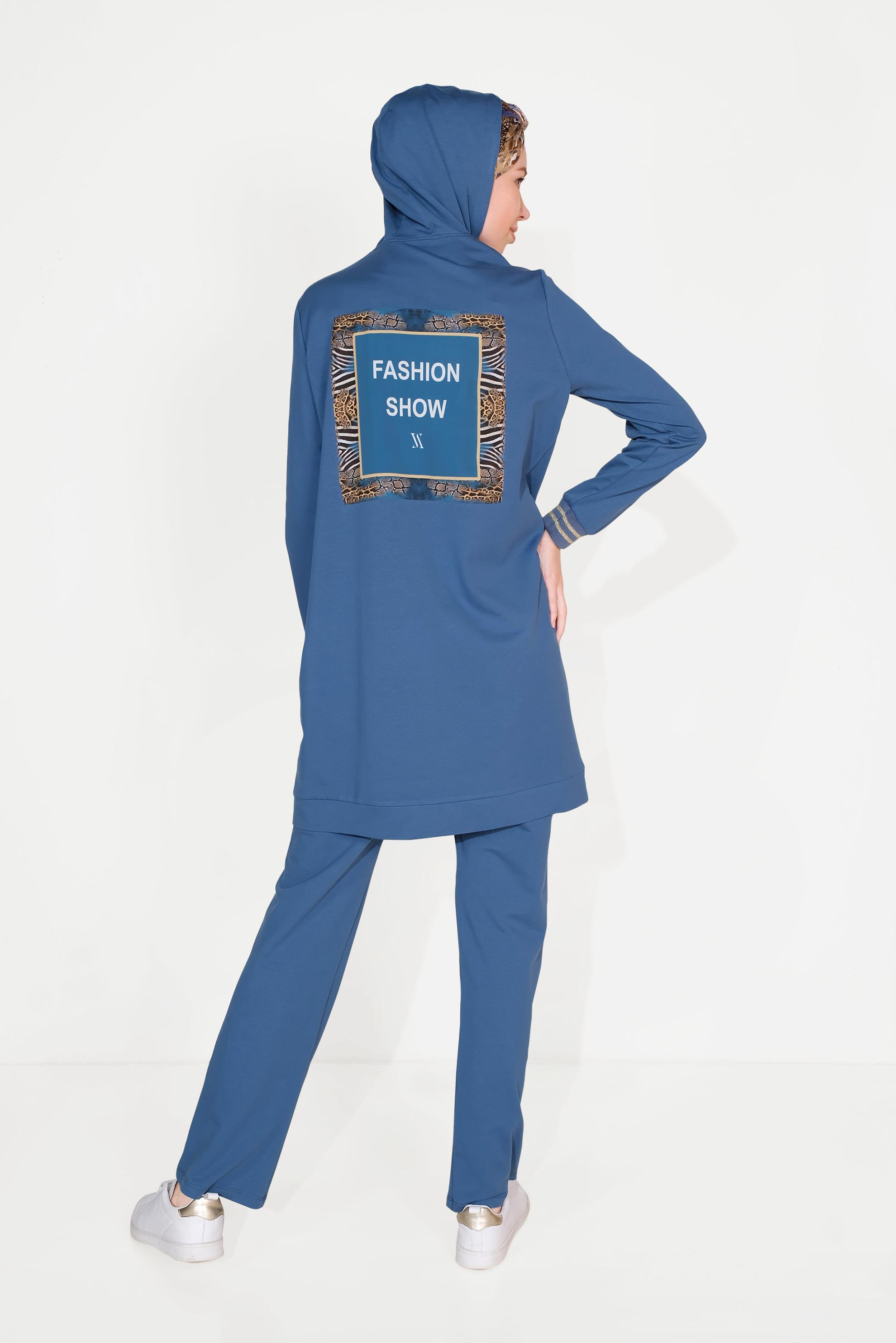 Tesettür giyim LACİVERT FERMUARLI EŞOFMAN TAKIMI 40610 