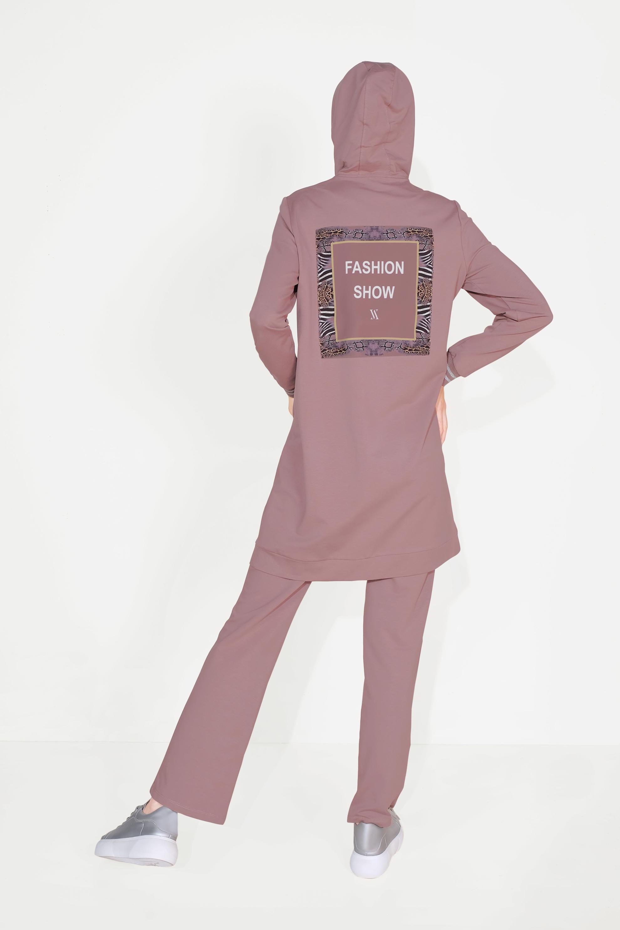 Vêtements hijab ROSE SURVÊTEMENT AVEC D&prime;UNE FERMETURE ÉCLAIR 40610