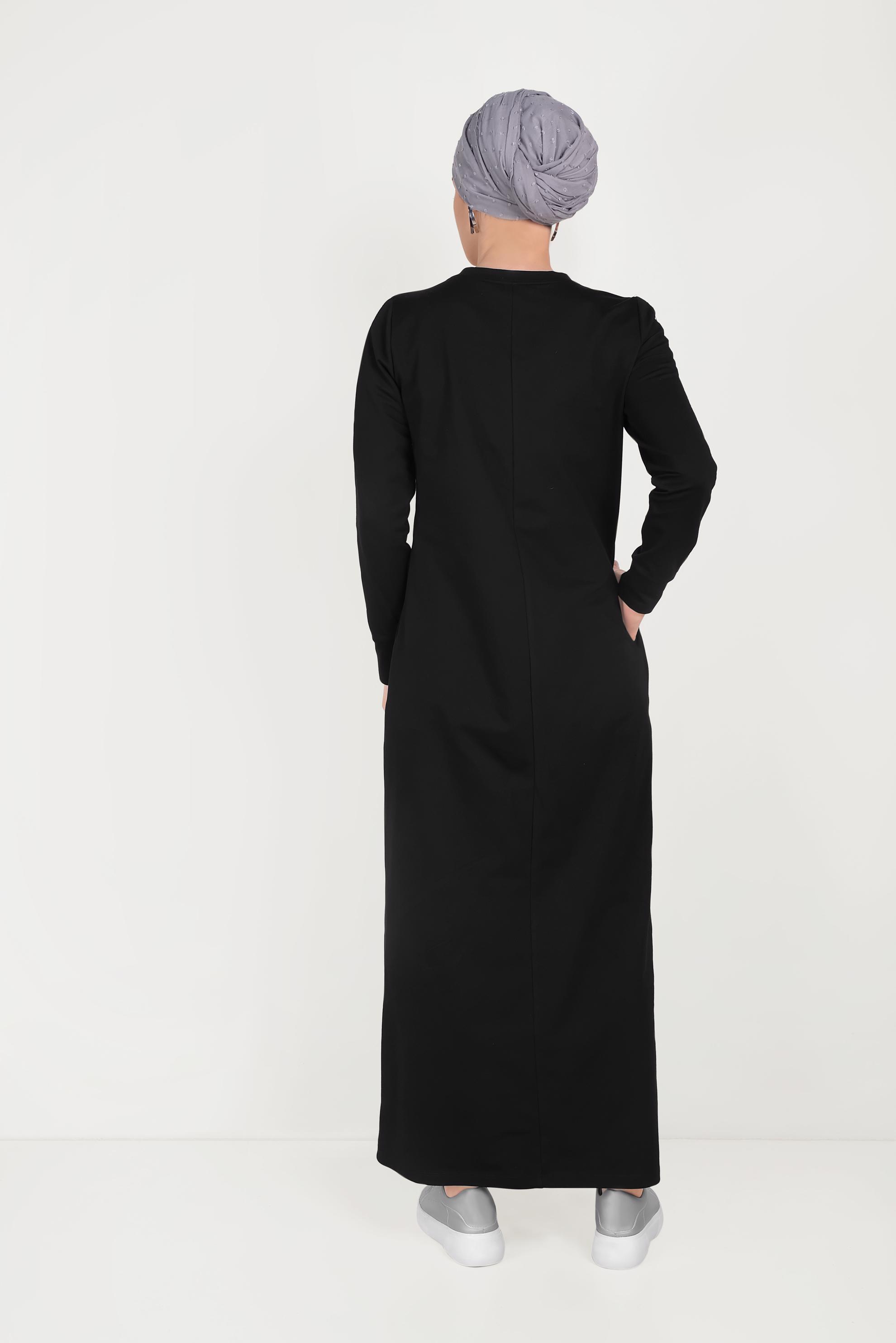 Hijab clothing BLACK 40651 ALEDA EŞOFMAN ELBİSE 38/44 TEK36