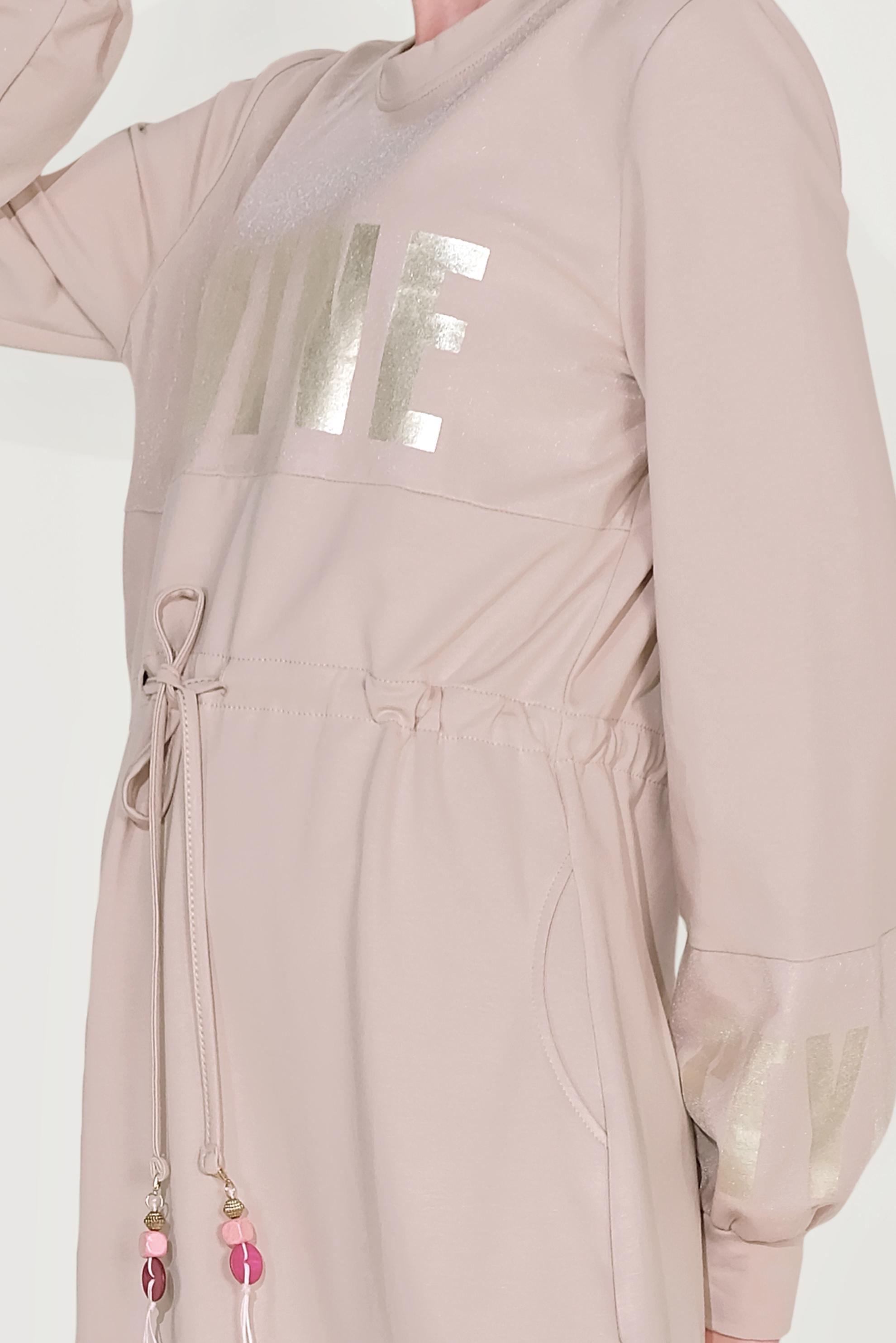 Hijab clothing POWDER TIE WAIST SPORT DRESS 40652 