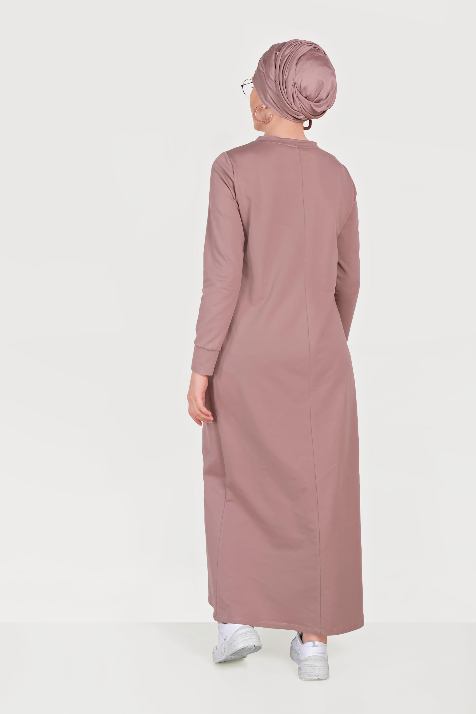 Vêtements hijab ROSE ROBE DE SURVÊTEMENT 2 PIÈCES IMPRIMÉ SLOGAN 40653