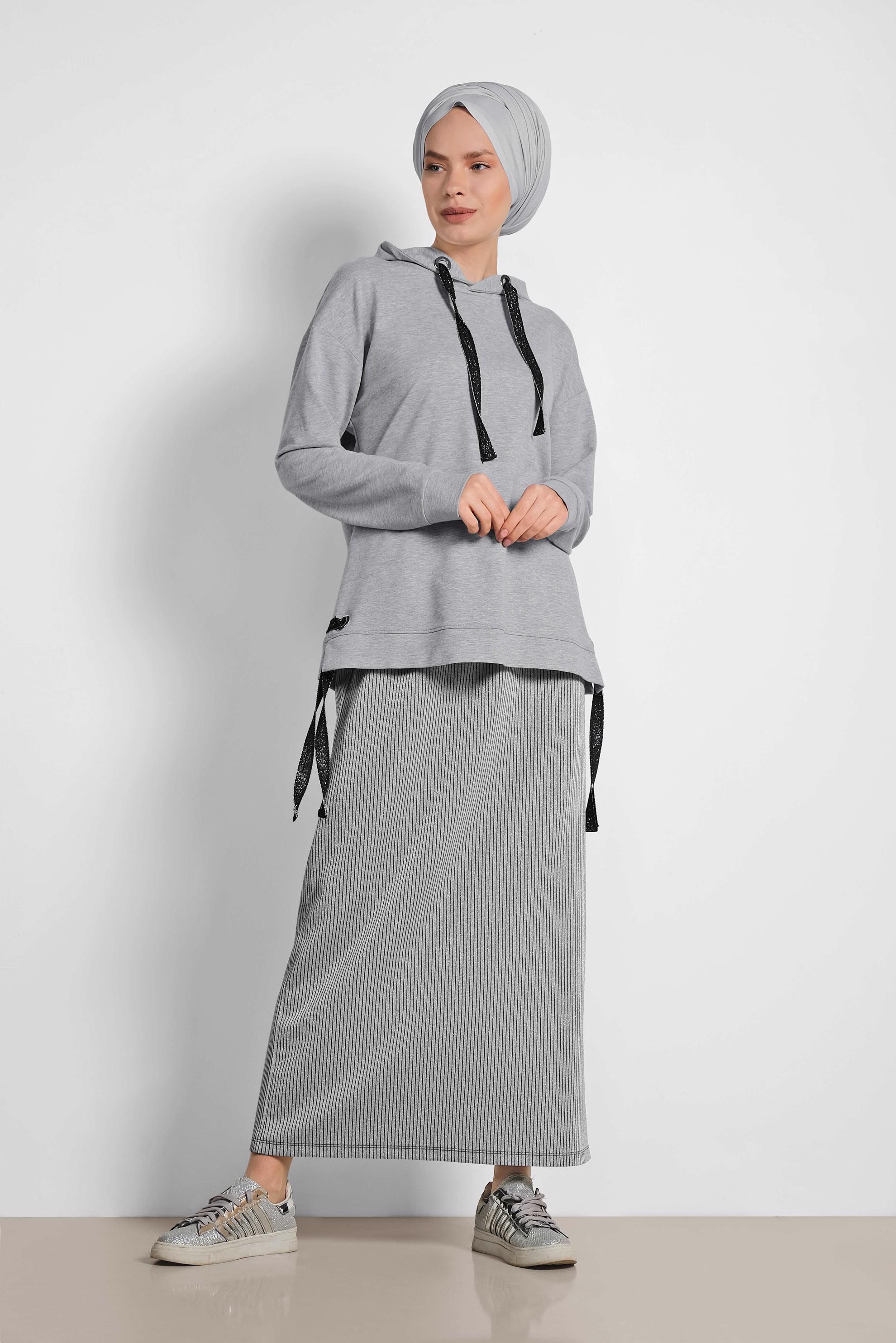 Hijab clothing GREY 4067 MARİSS EŞOFMAN TUNİK 36/42 TEK38