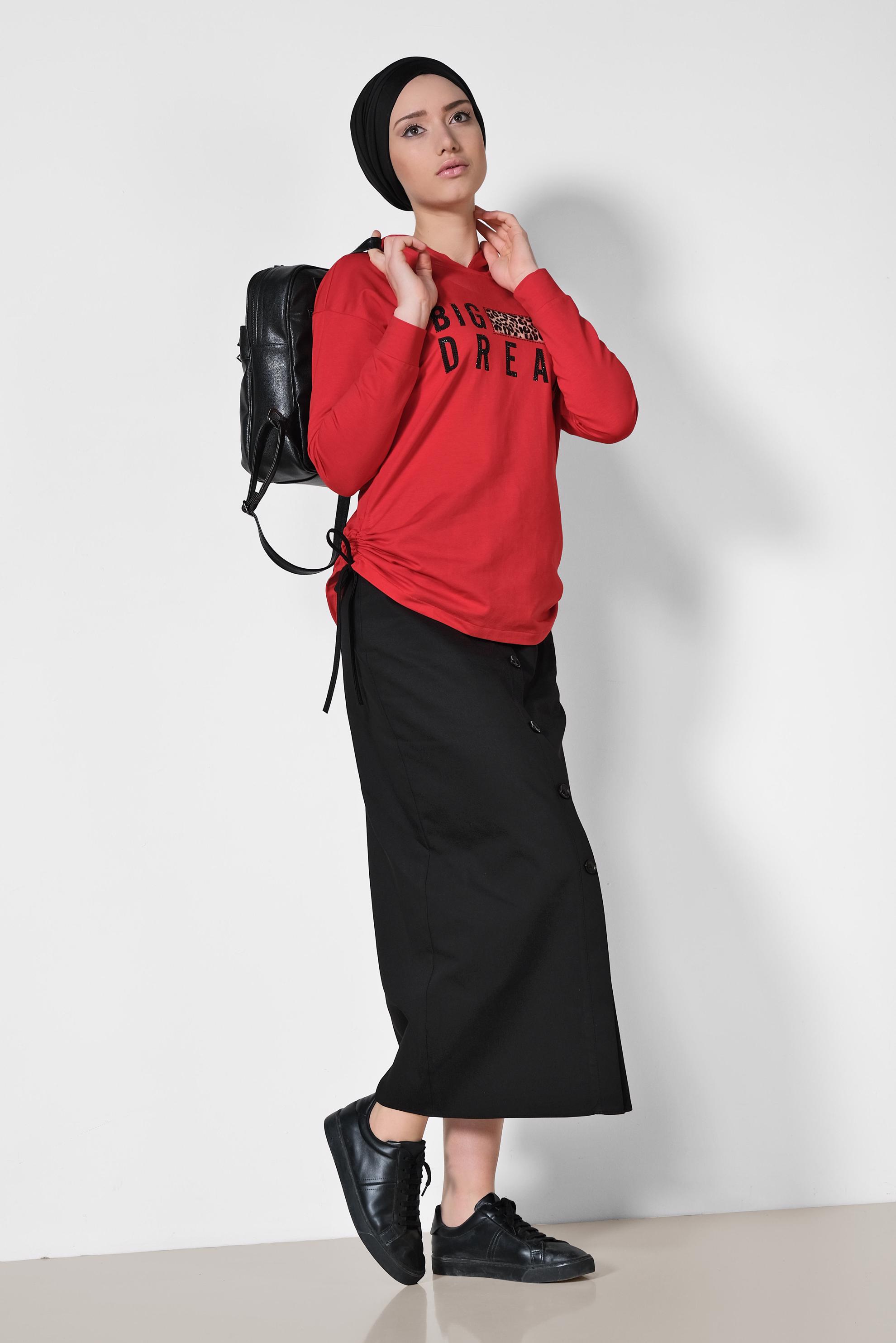 Hijab clothing RED 4070 MARİSS EŞOFMAN TUNİK 36/42 TEK38