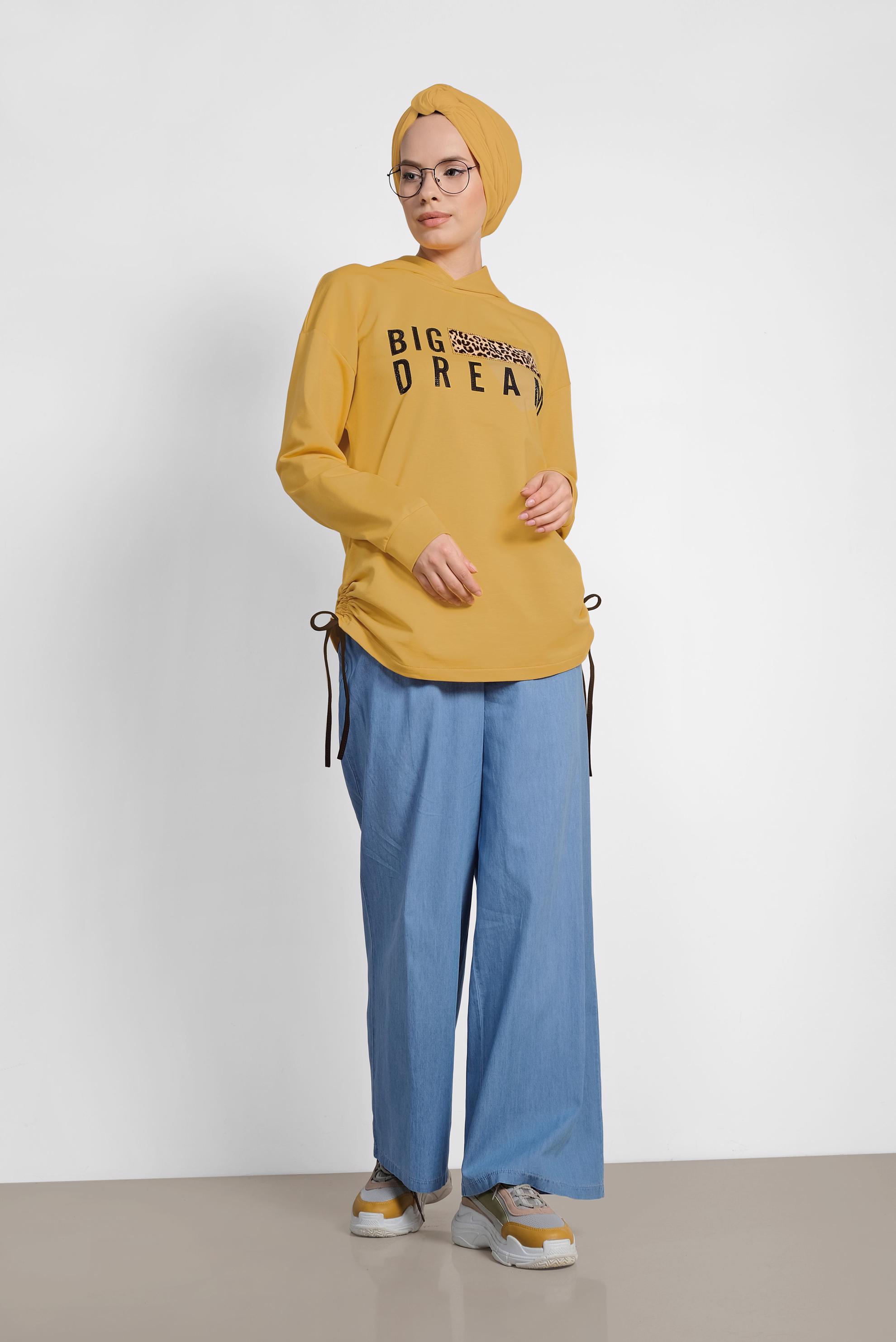 Hijab clothing YELLOW 4070 MARİSS EŞOFMAN TUNİK 36/42 TEK38