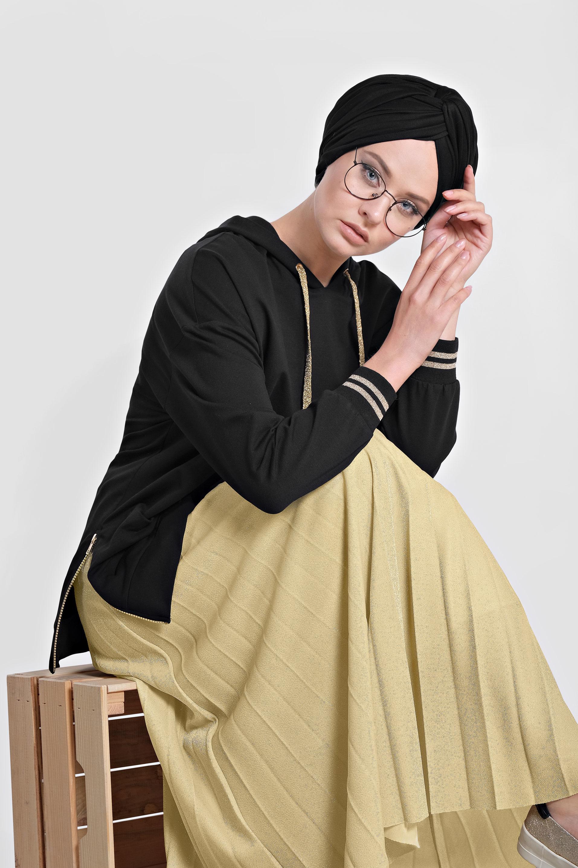 Hijab clothing BLACK 4079 MARİSS SWEAT 36/42 TEK38